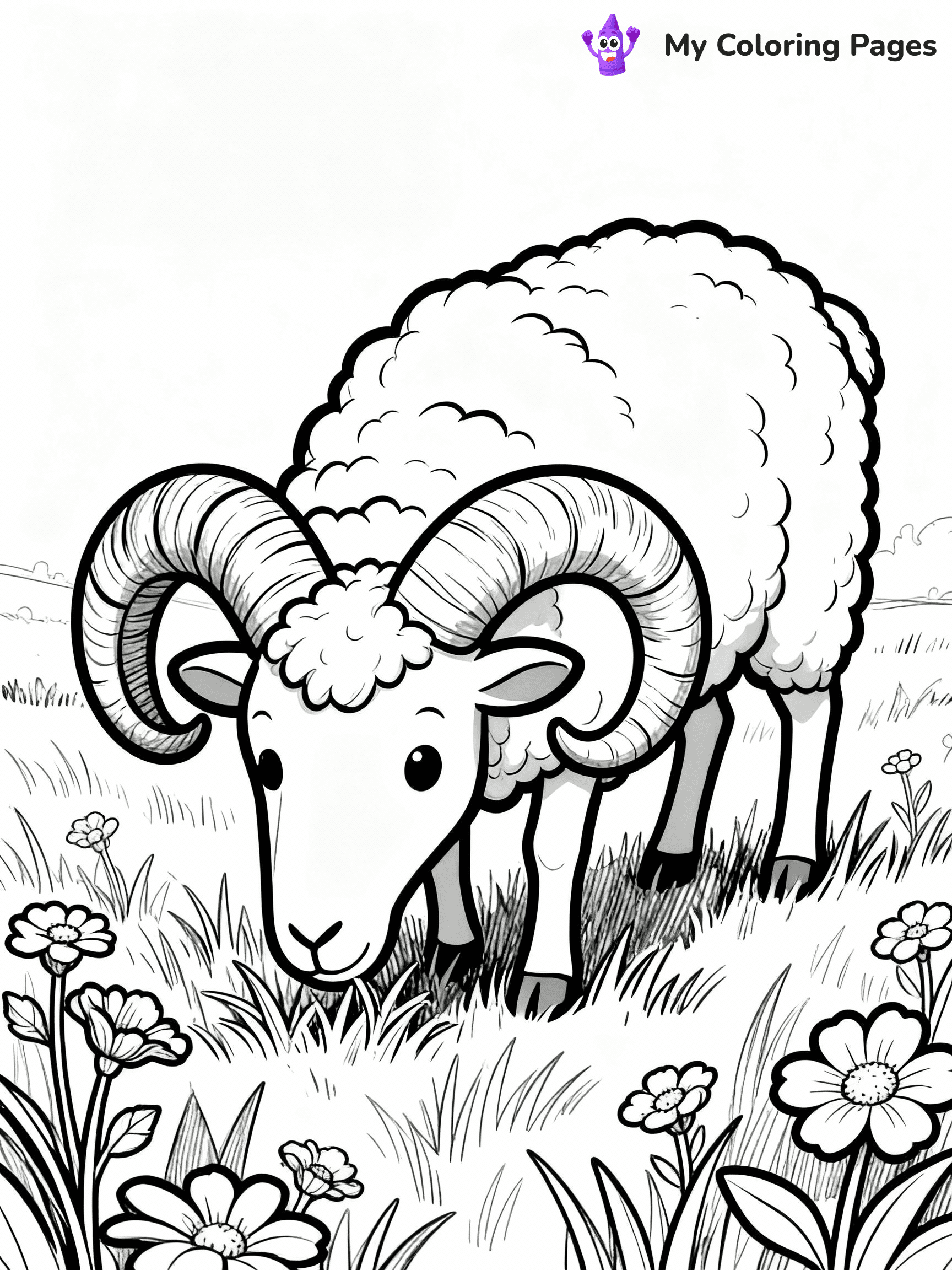 Sheep Coloring Pages - 8