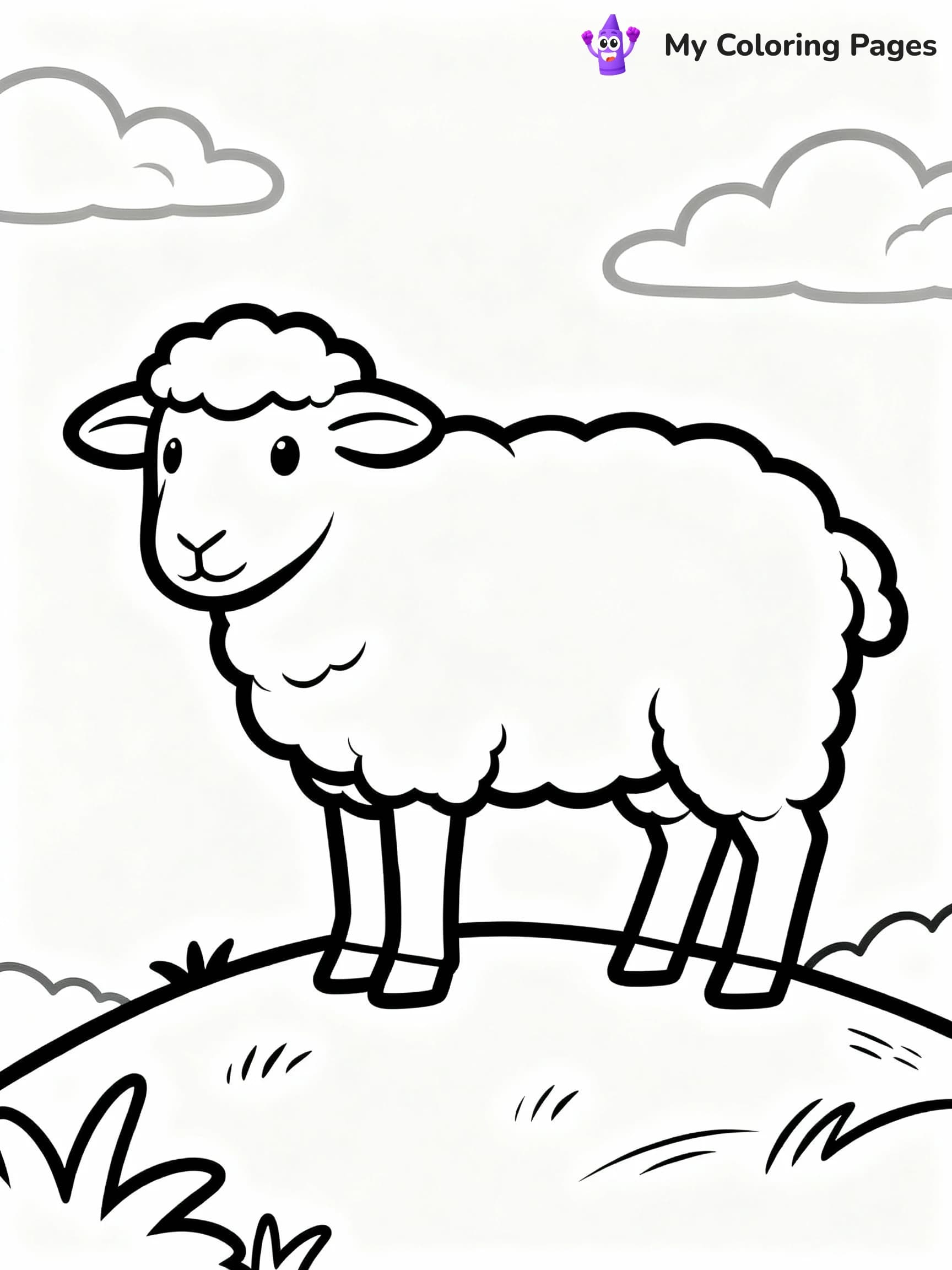 Sheep Coloring Pages - 6
