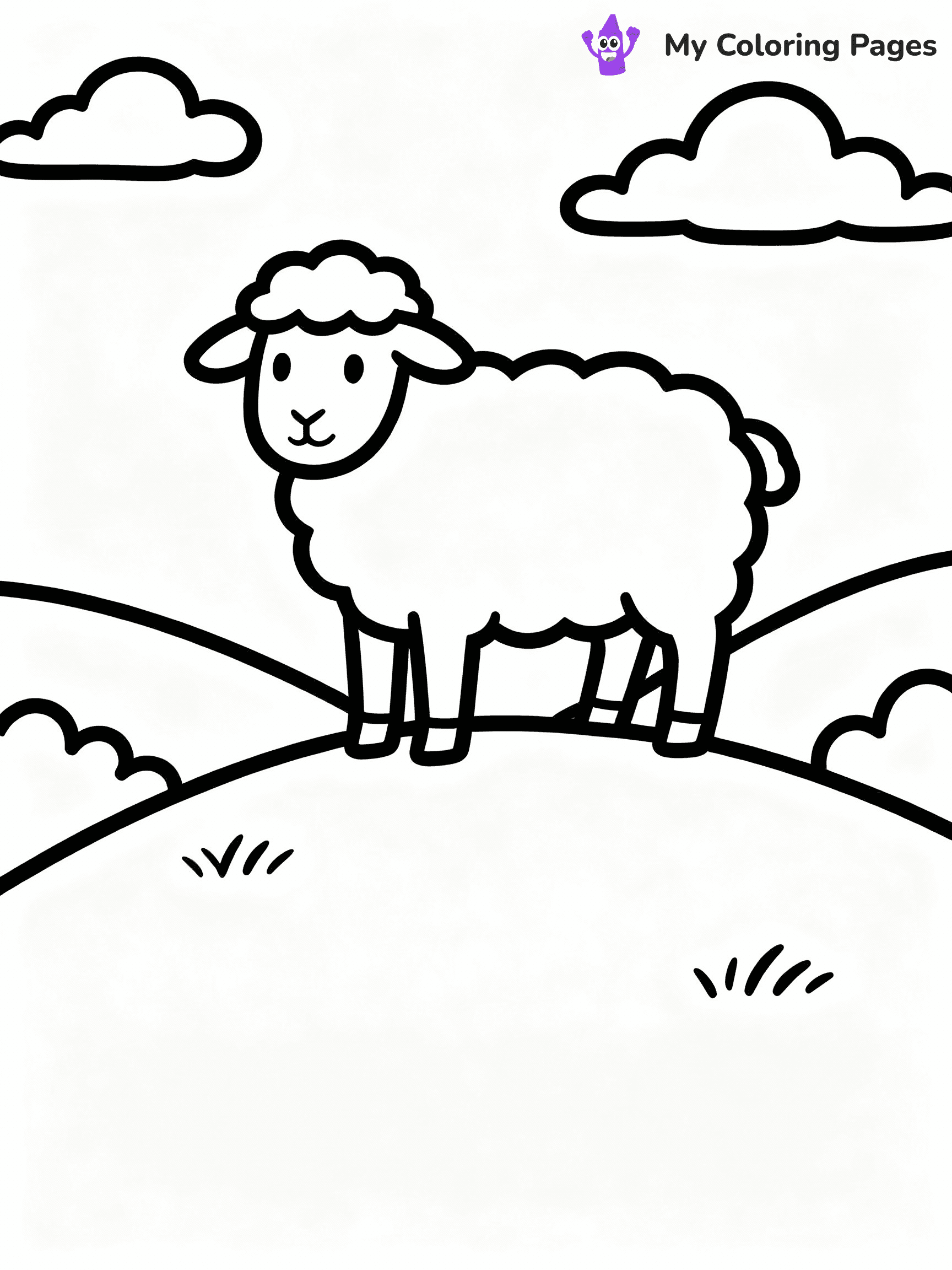 Sheep Coloring Pages - 4