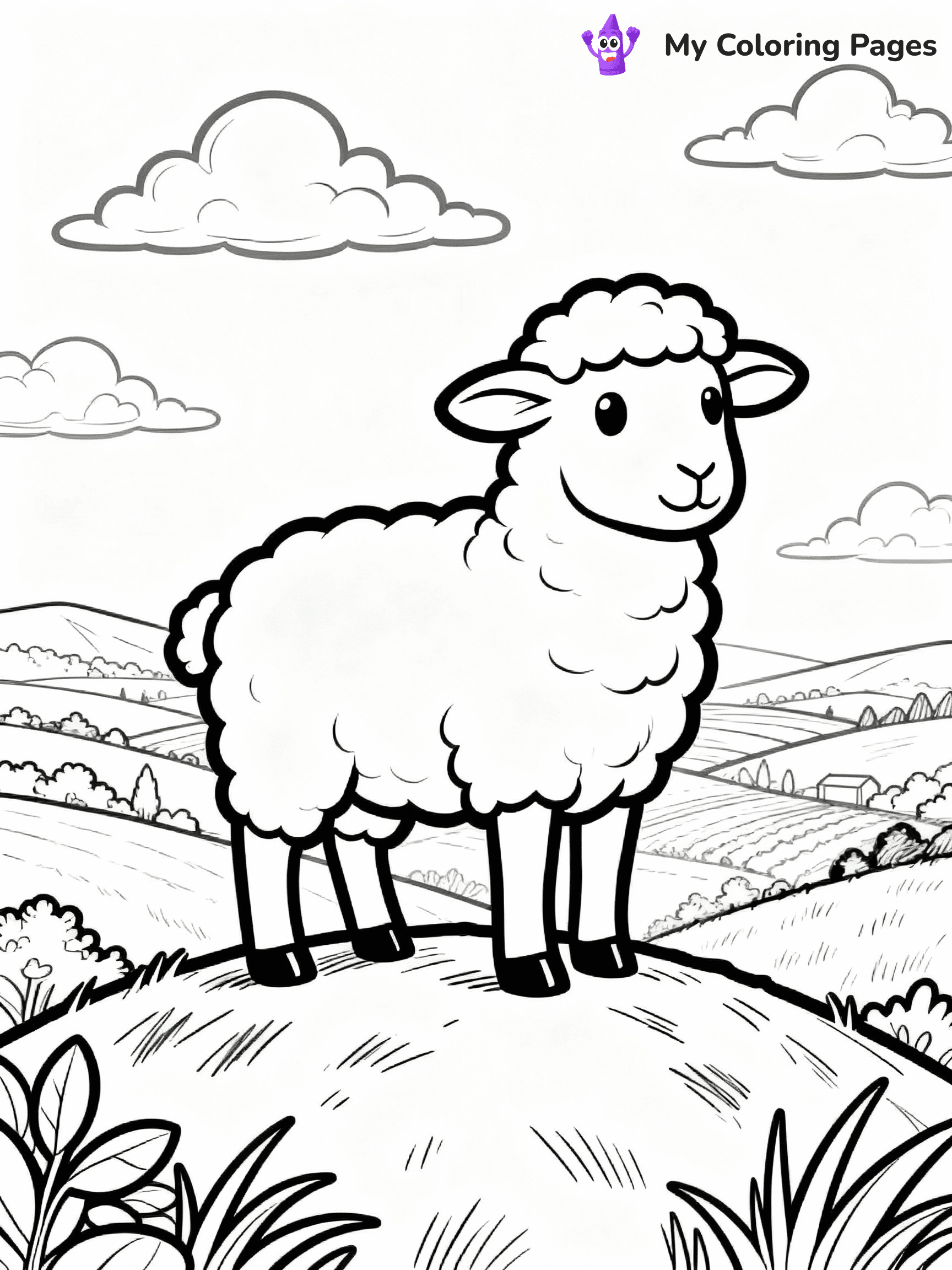 Sheep Coloring Pages - 1
