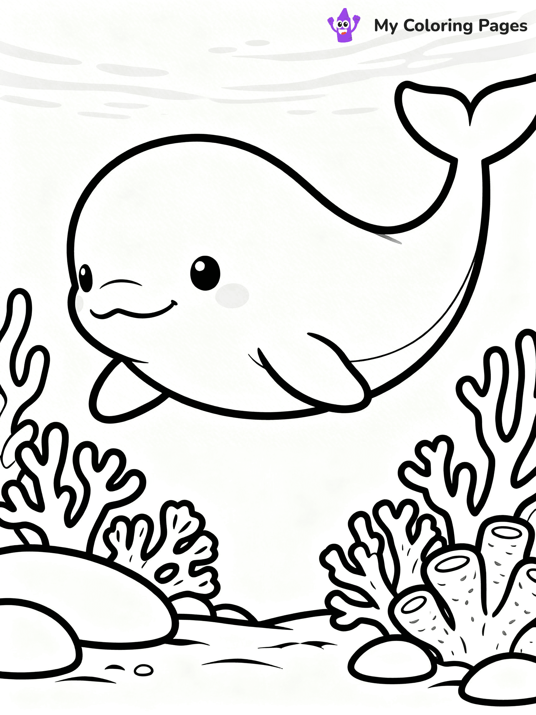 Beluga Whale Coloring Pages - 17