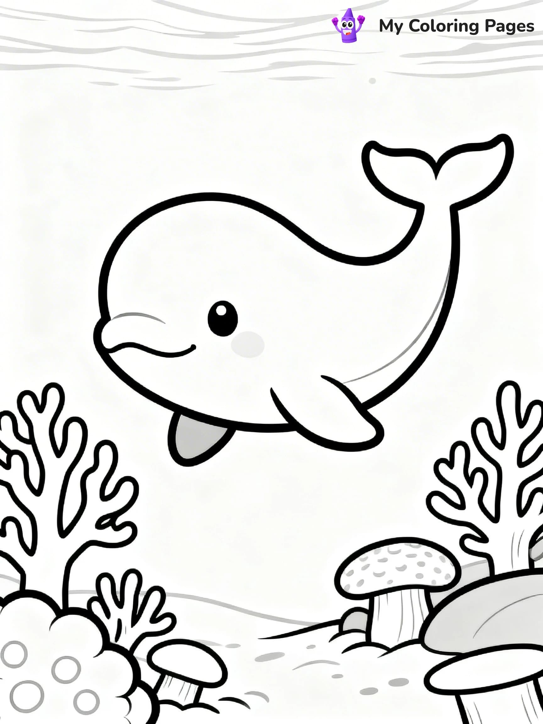 Beluga Whale Coloring Pages - 16