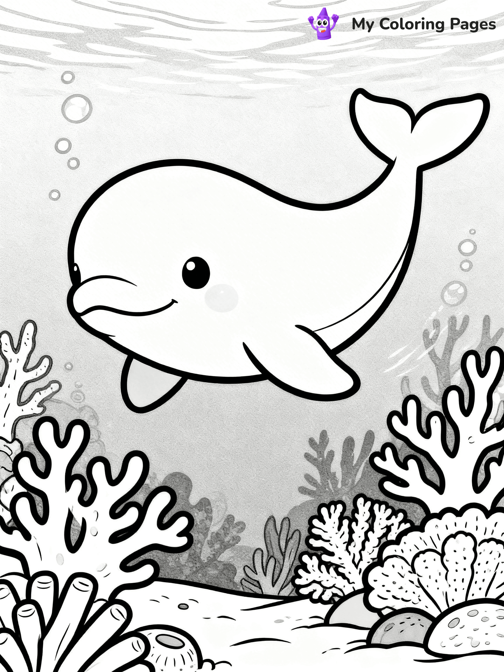 Beluga Whale Coloring Pages - 15