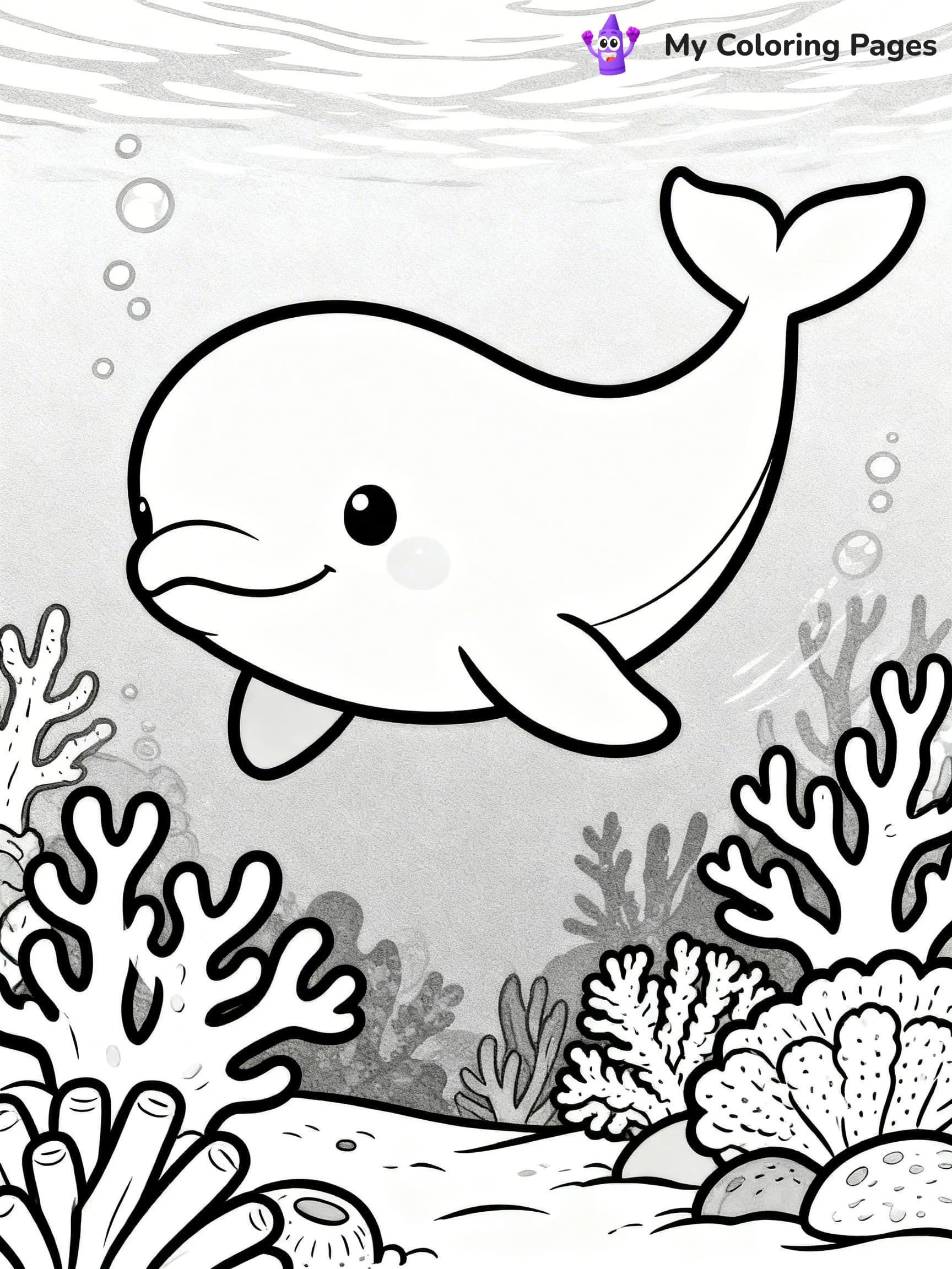 Beluga Whale Coloring Pages - 15