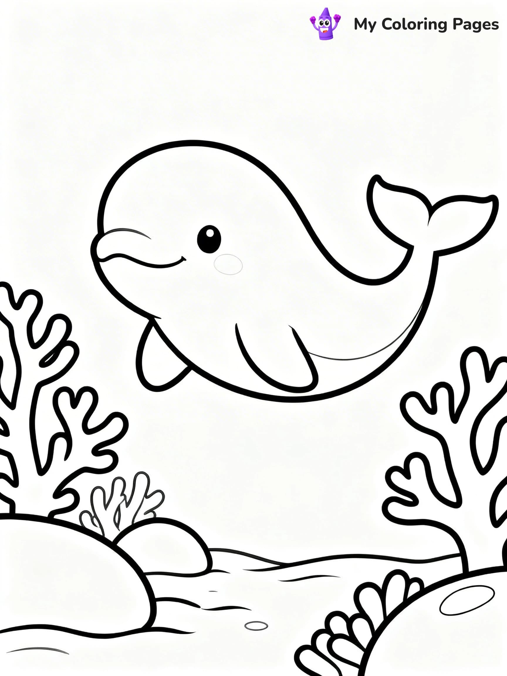 Beluga Whale Coloring Pages - 14