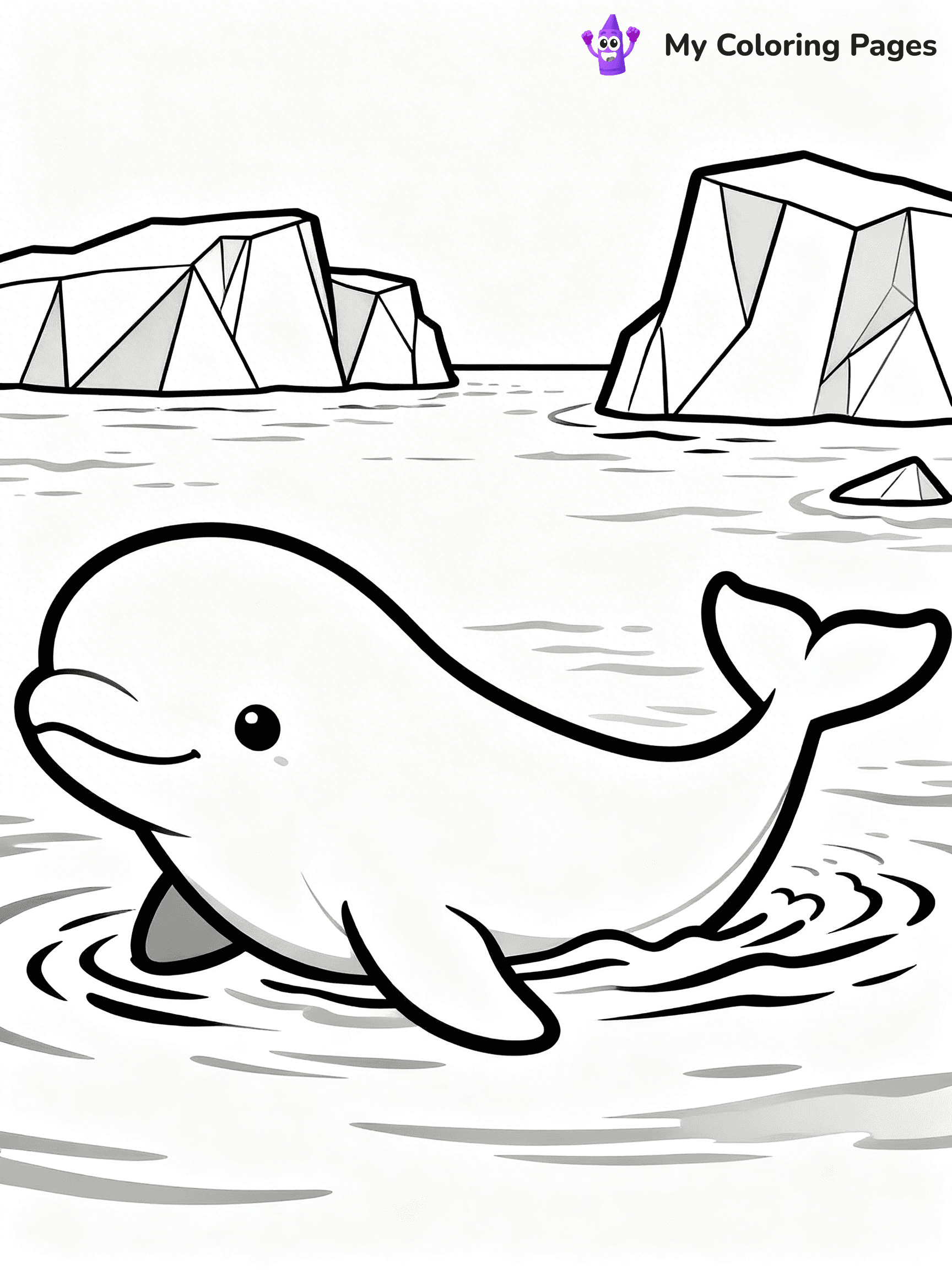 Beluga Whale Coloring Pages - 11