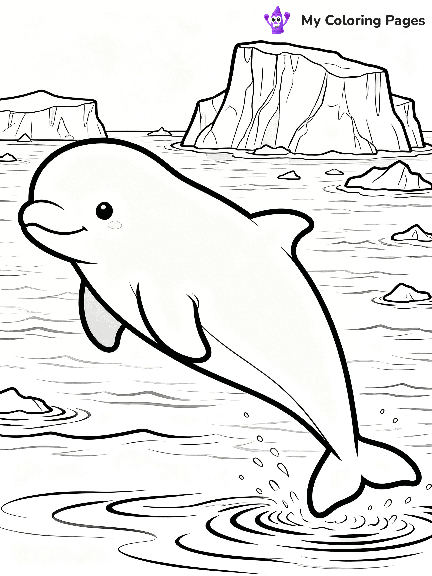 Beluga Whale Coloring Pages - 10