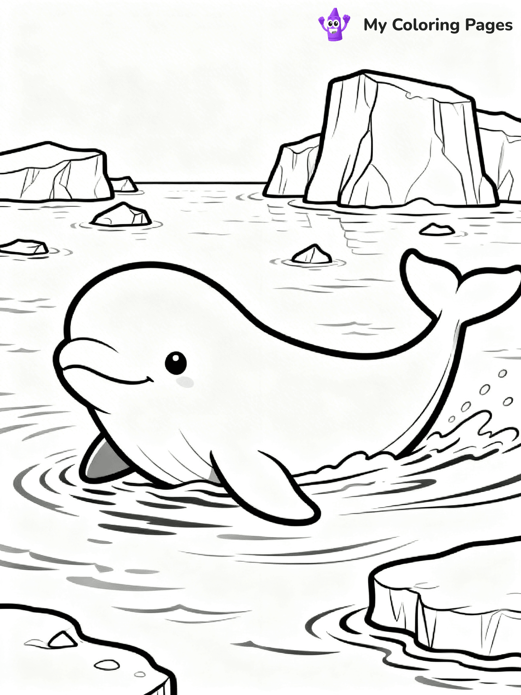 Beluga Whale Coloring Pages - 9