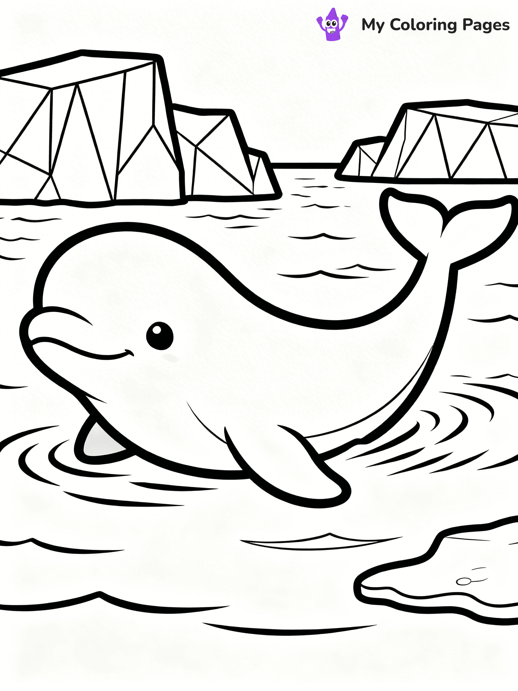 Beluga Whale Coloring Pages - 8