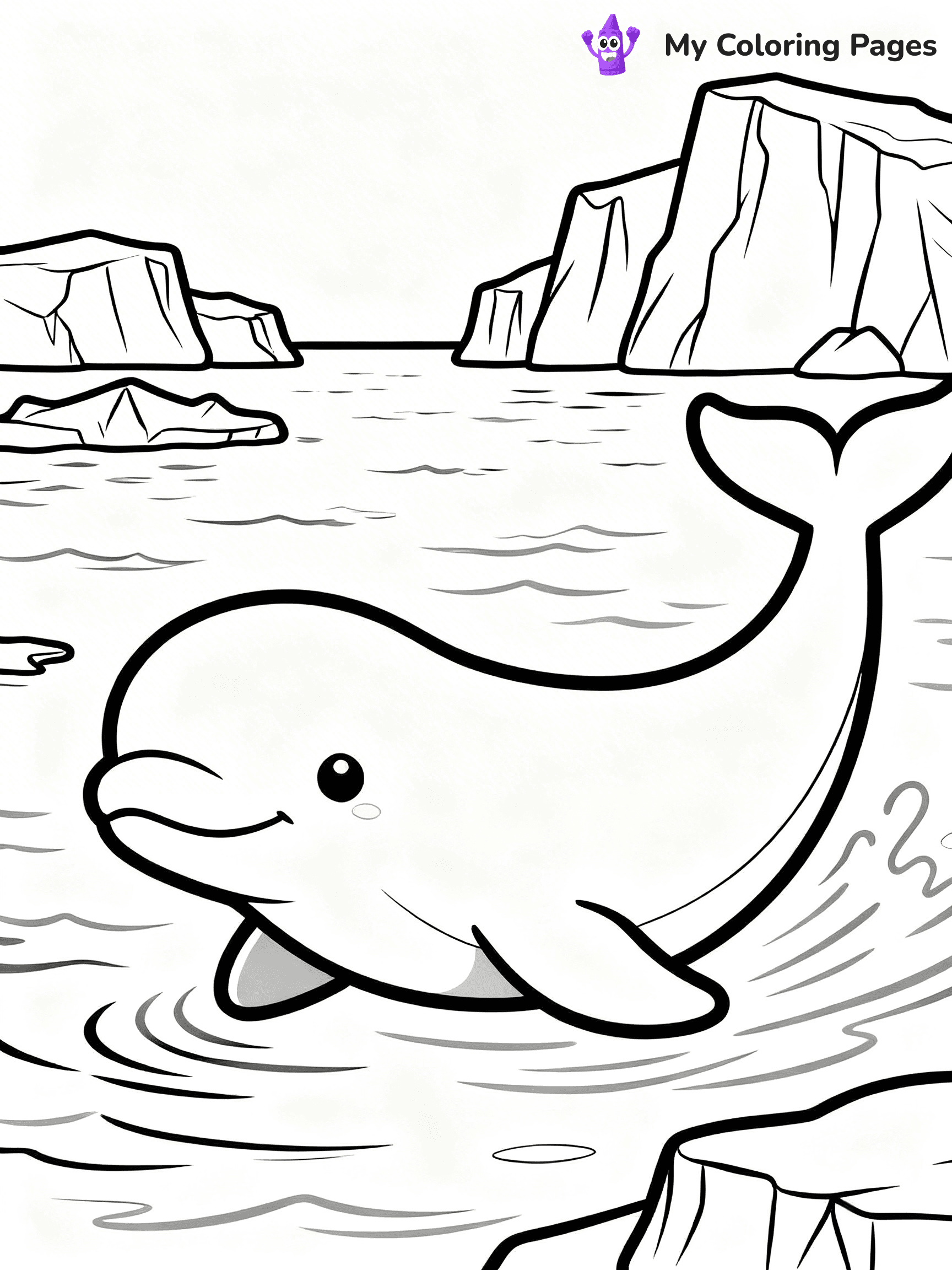 Beluga Whale Coloring Pages - 7