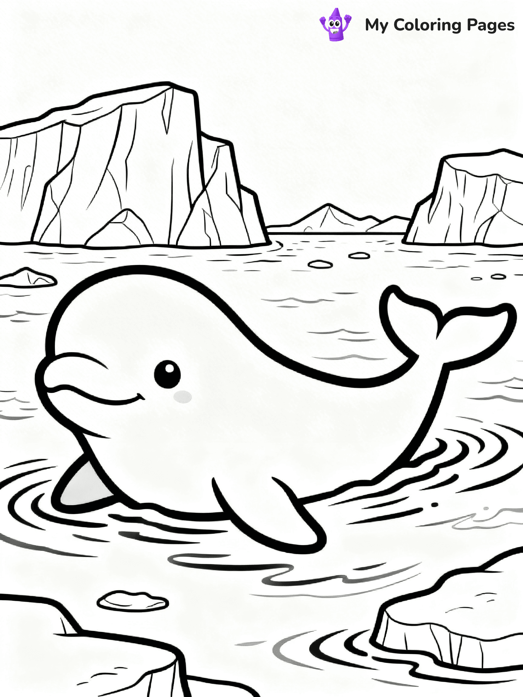 Beluga Whale Coloring Pages - 6