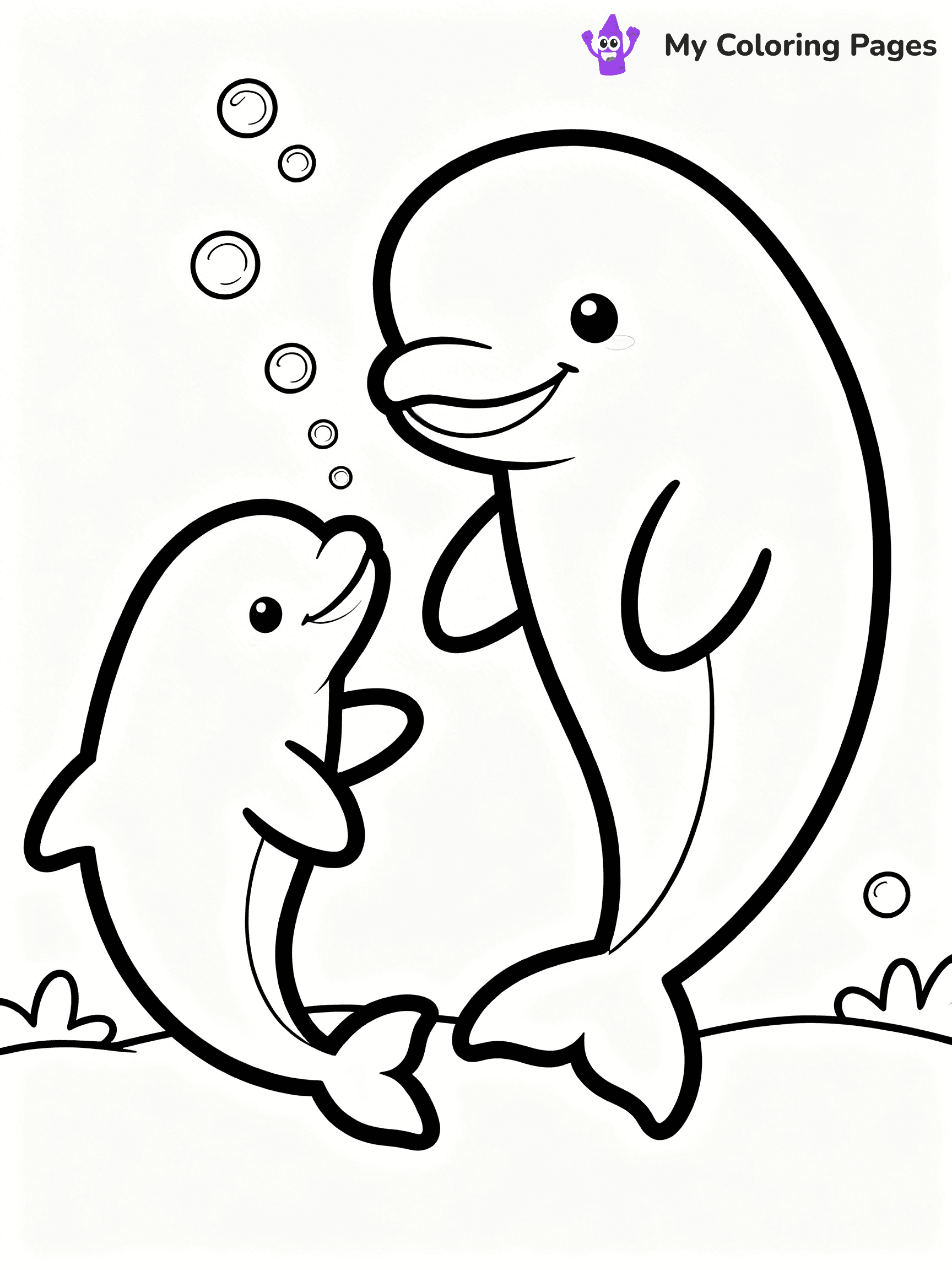 Beluga Whale Coloring Pages - 3