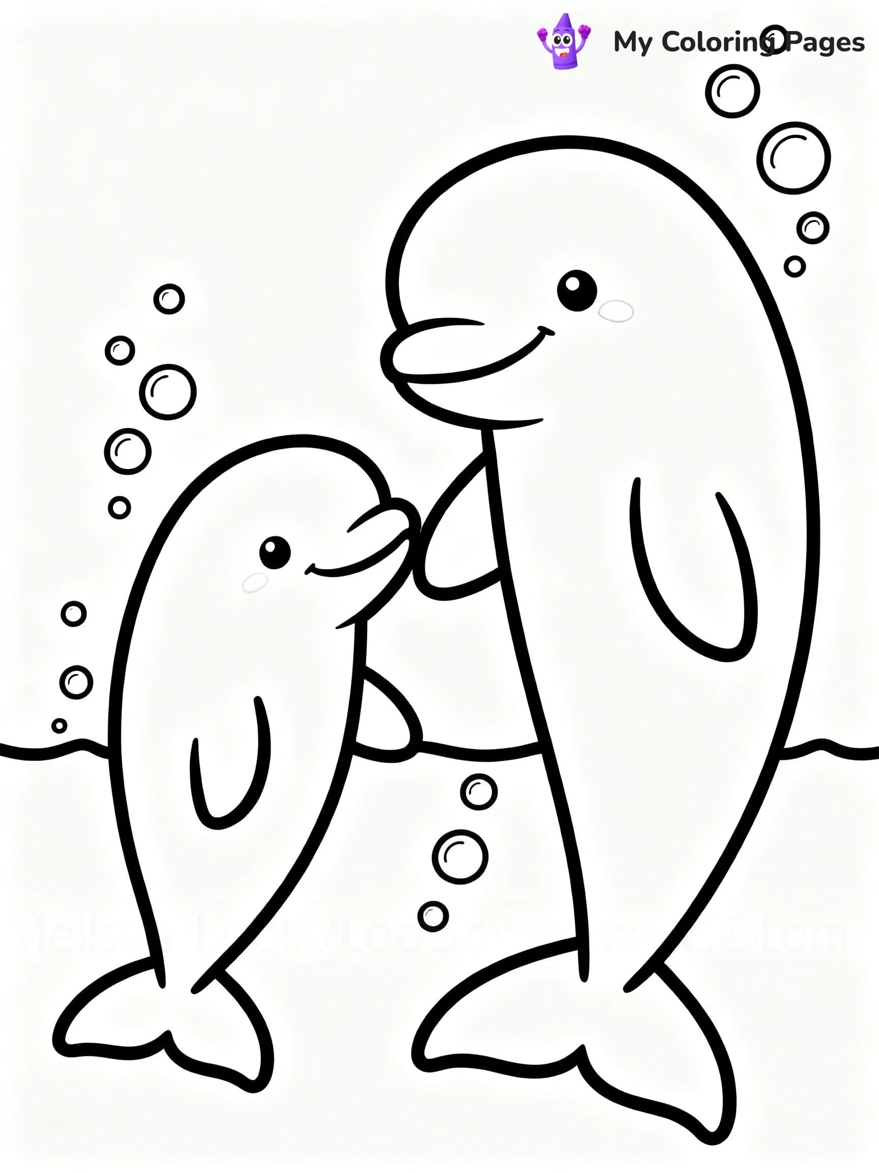 Beluga Whale Coloring Pages - 2