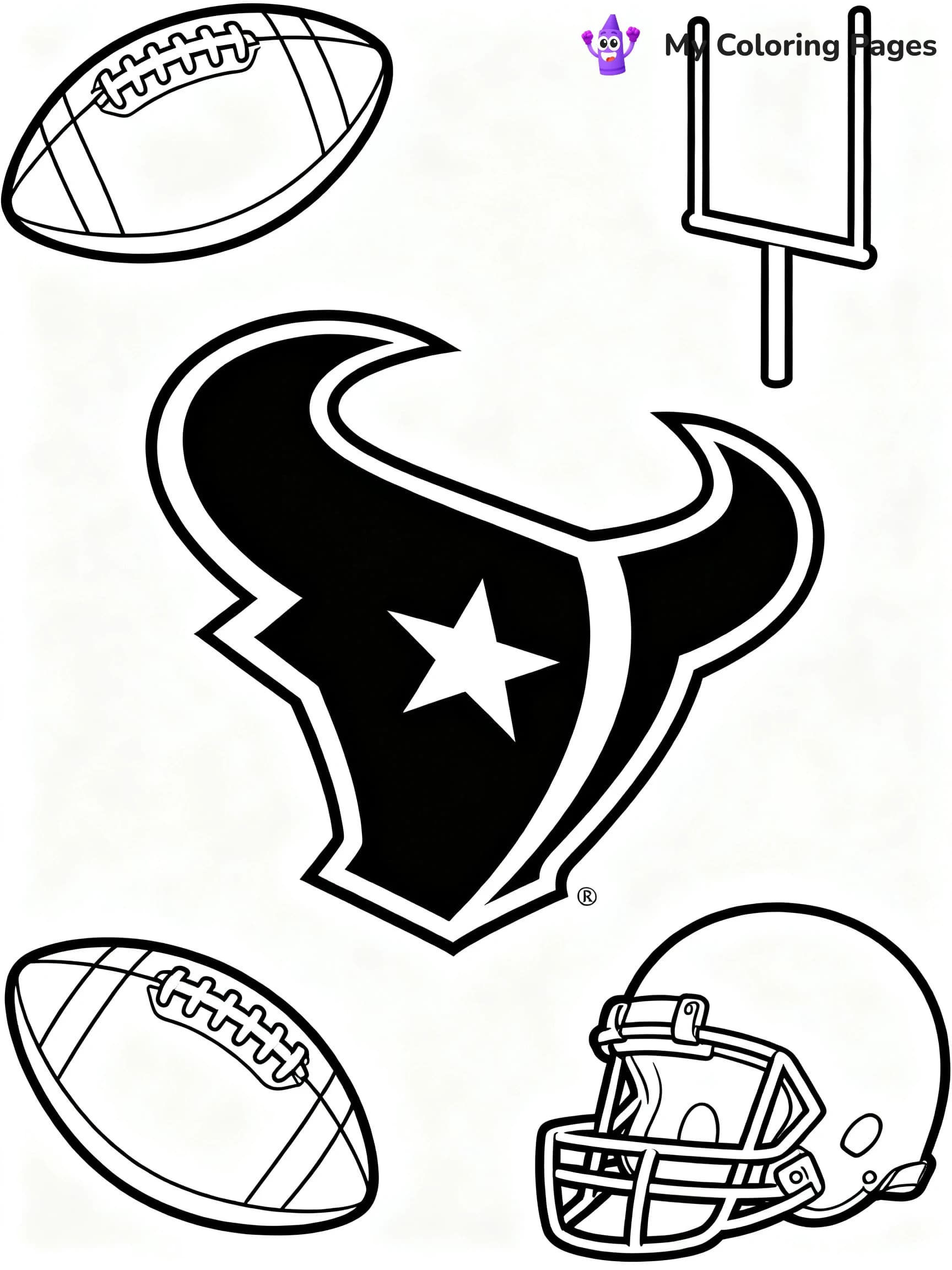 Texans Coloring Pages - 9