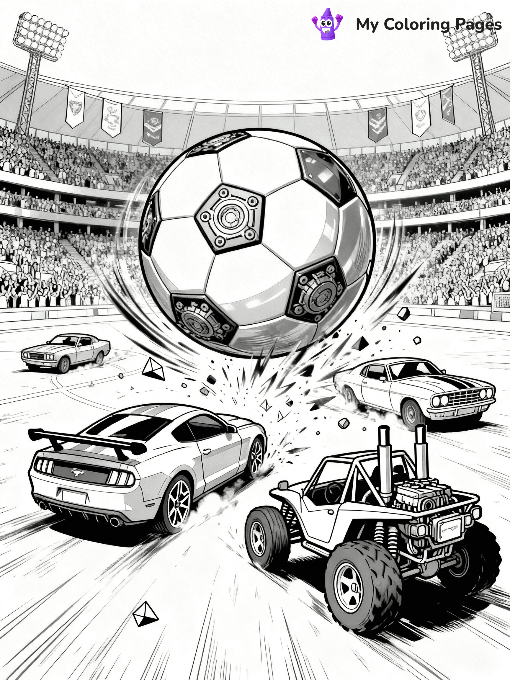 Rocket League Coloring Pages - 1
