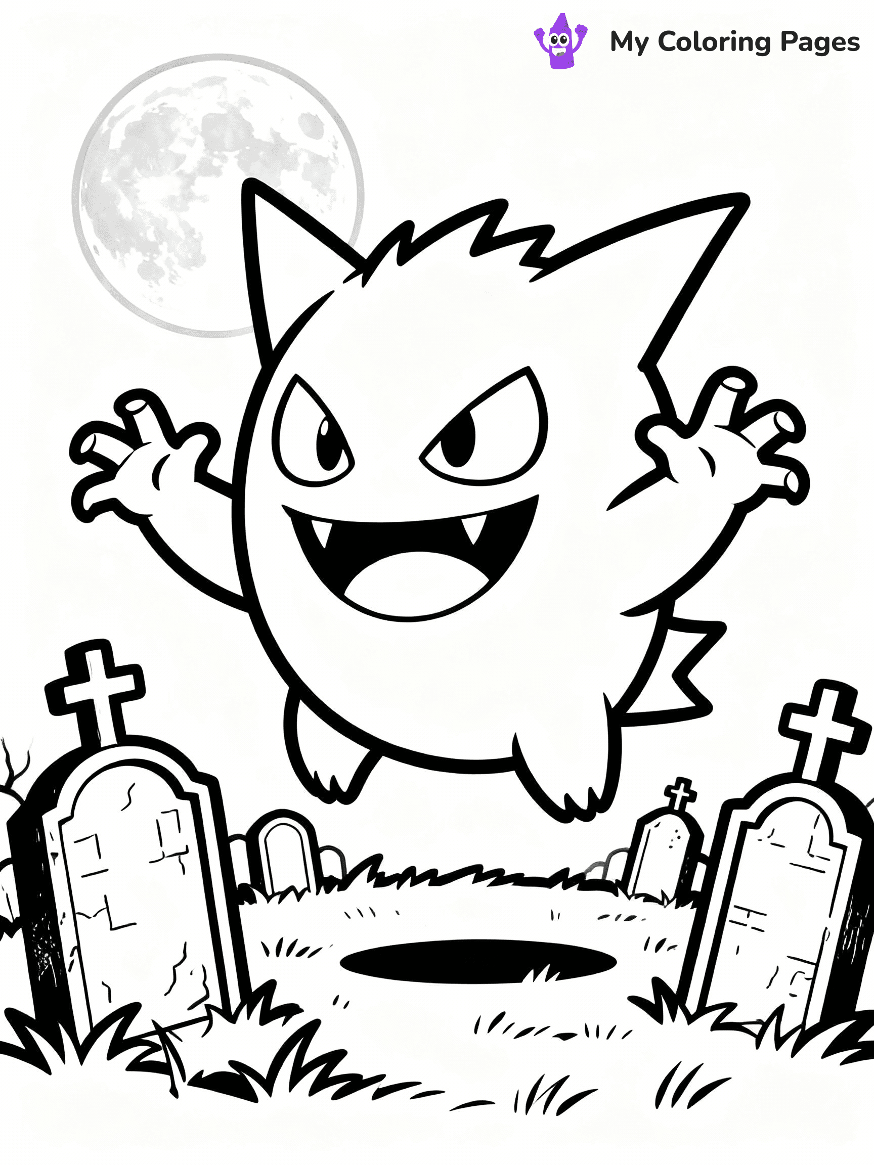 Halloween Pokemon Coloring Pages - 25