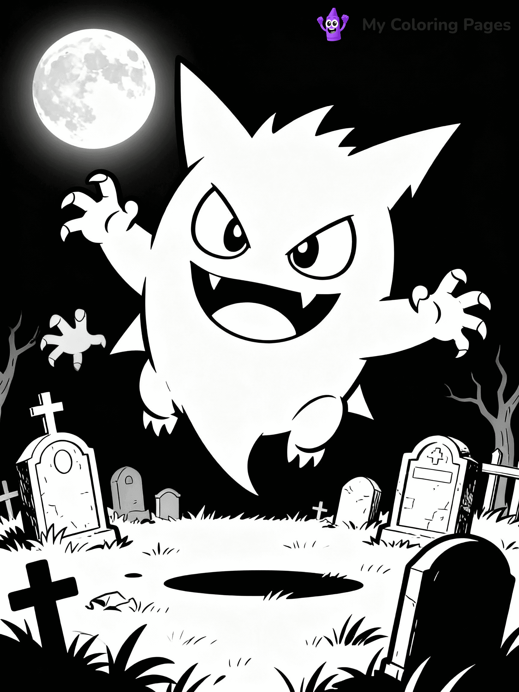 Halloween Pokemon Coloring Pages - 24