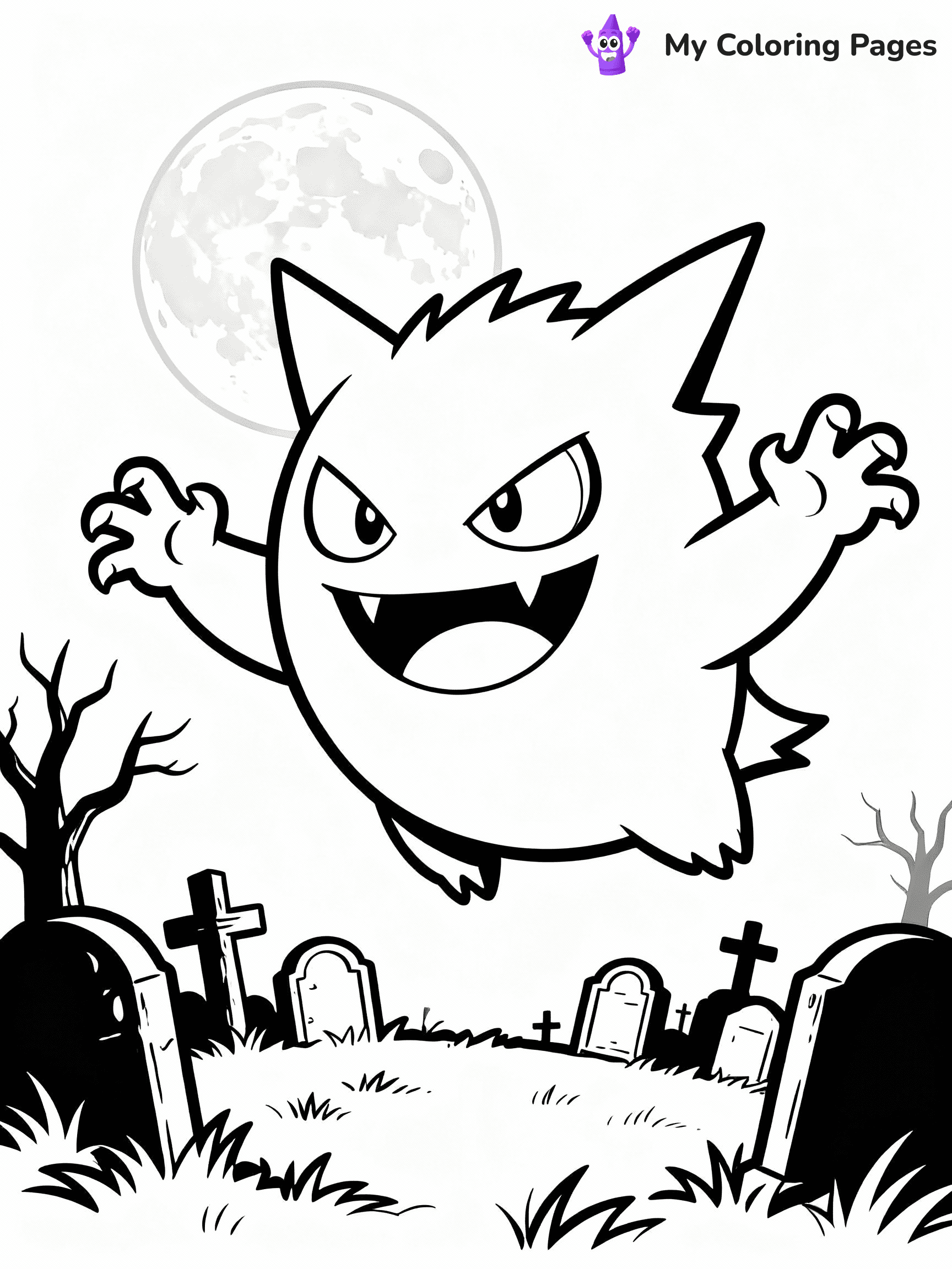 Halloween Pokemon Coloring Pages - 21