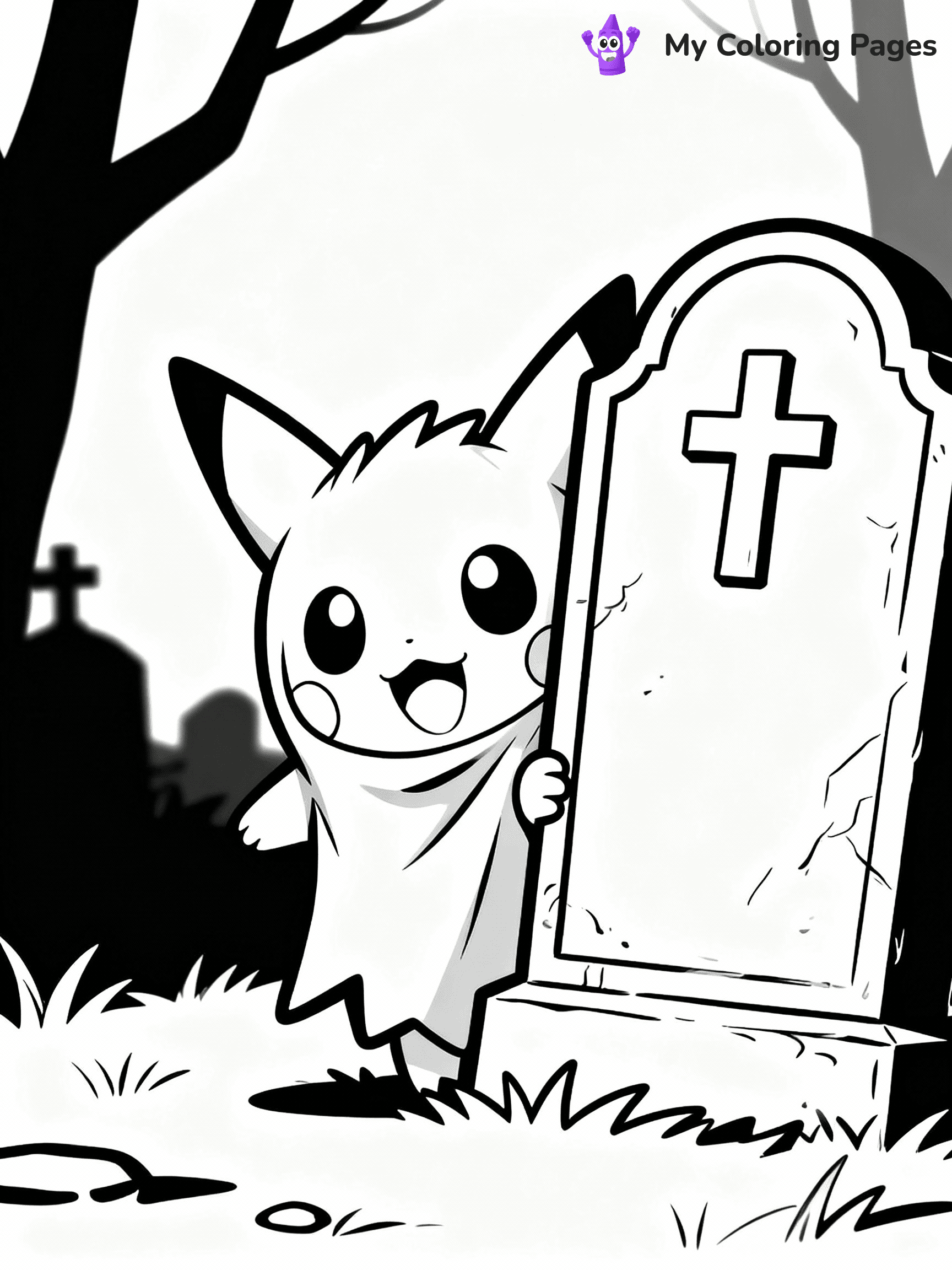 Halloween Pokemon Coloring Pages - 18