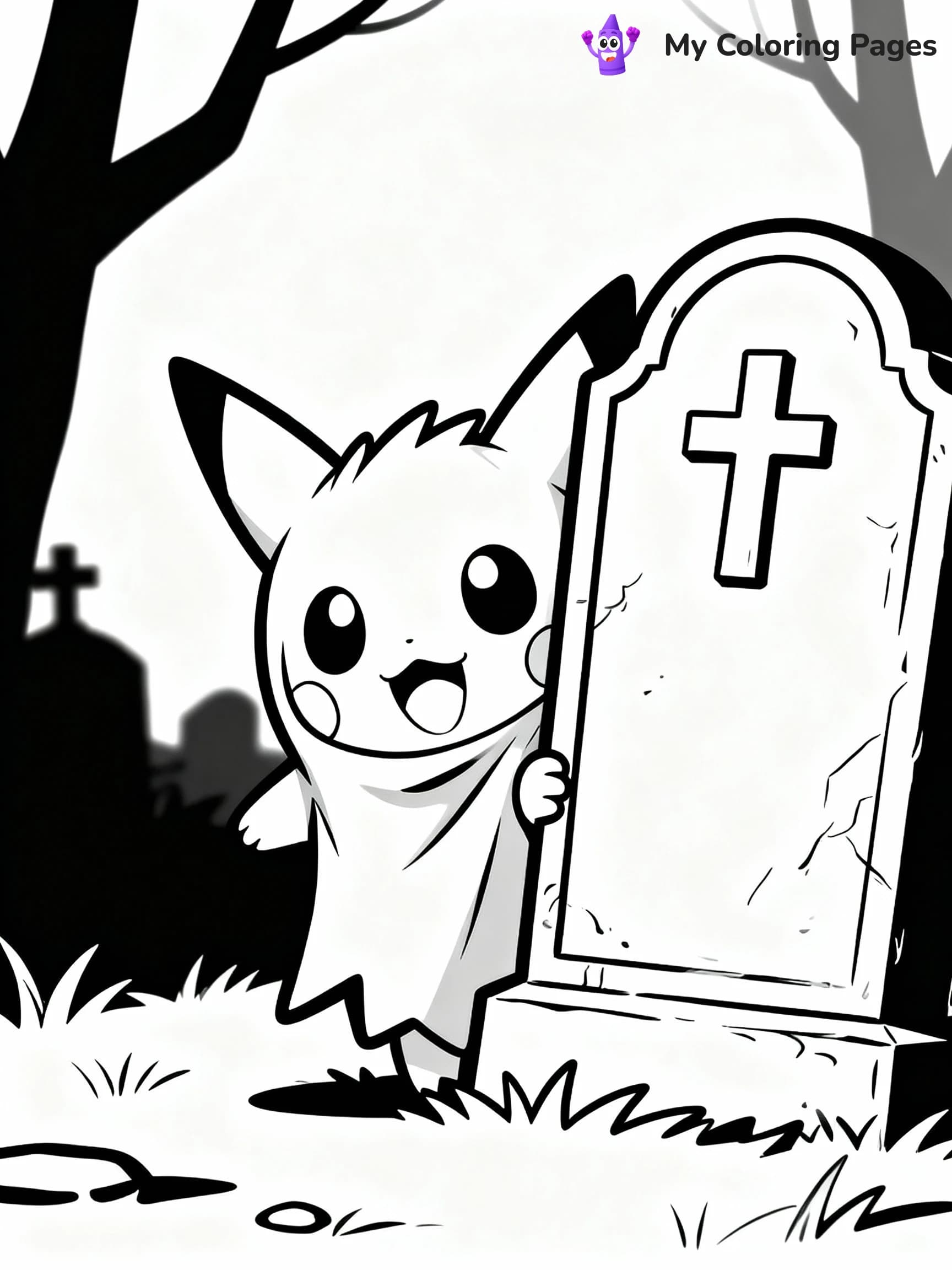 Halloween Pokemon Coloring Pages - 18