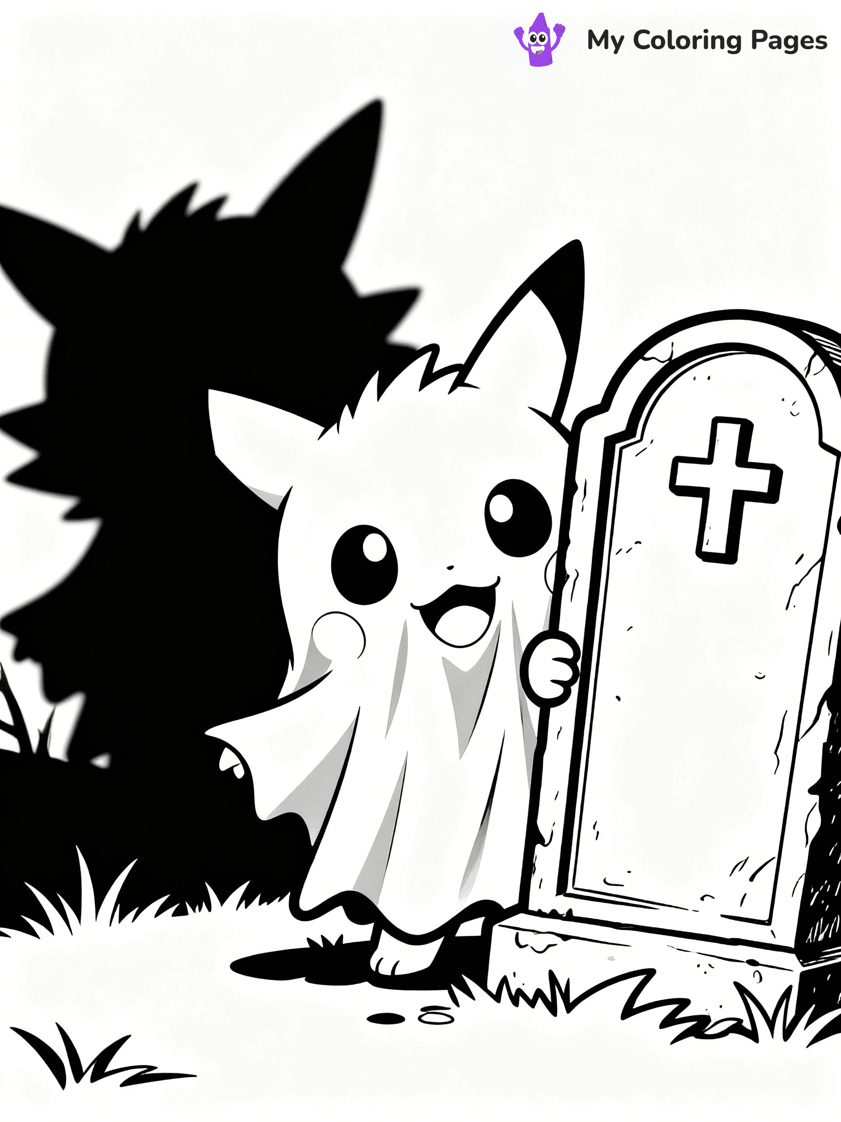 Halloween Pokemon Coloring Pages - 17