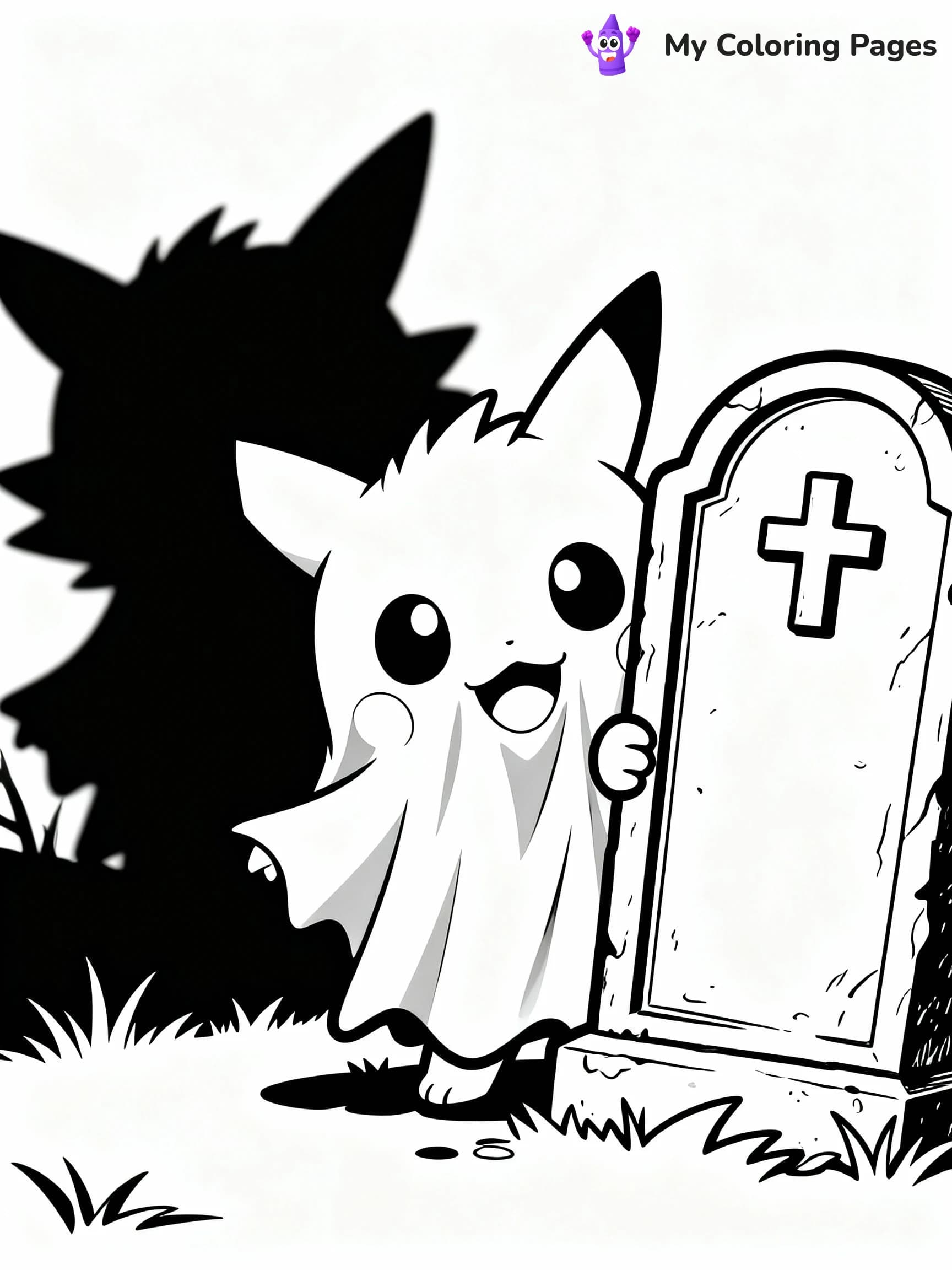 Halloween Pokemon Coloring Pages - 17