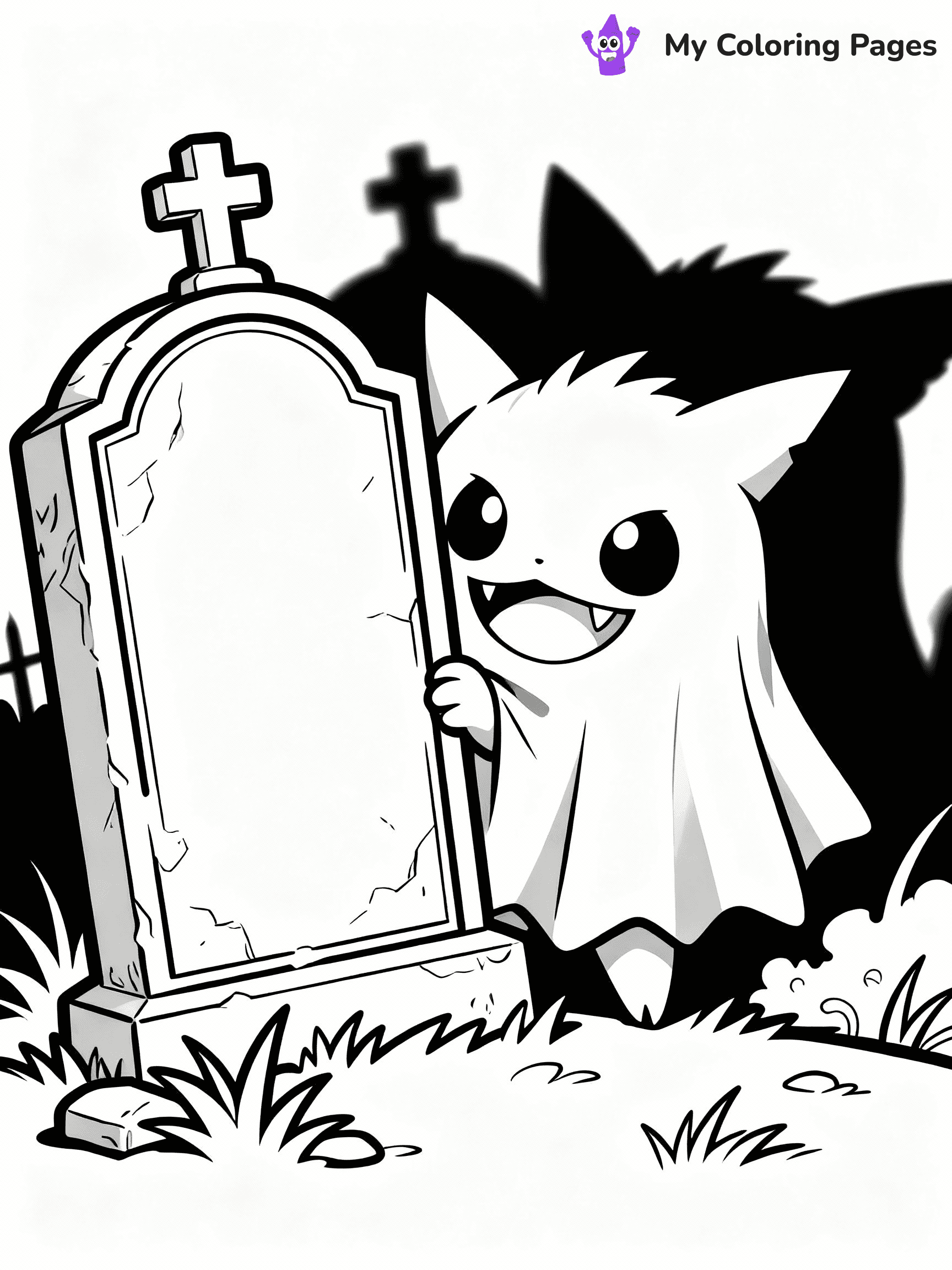 Halloween Pokemon Coloring Pages - 14