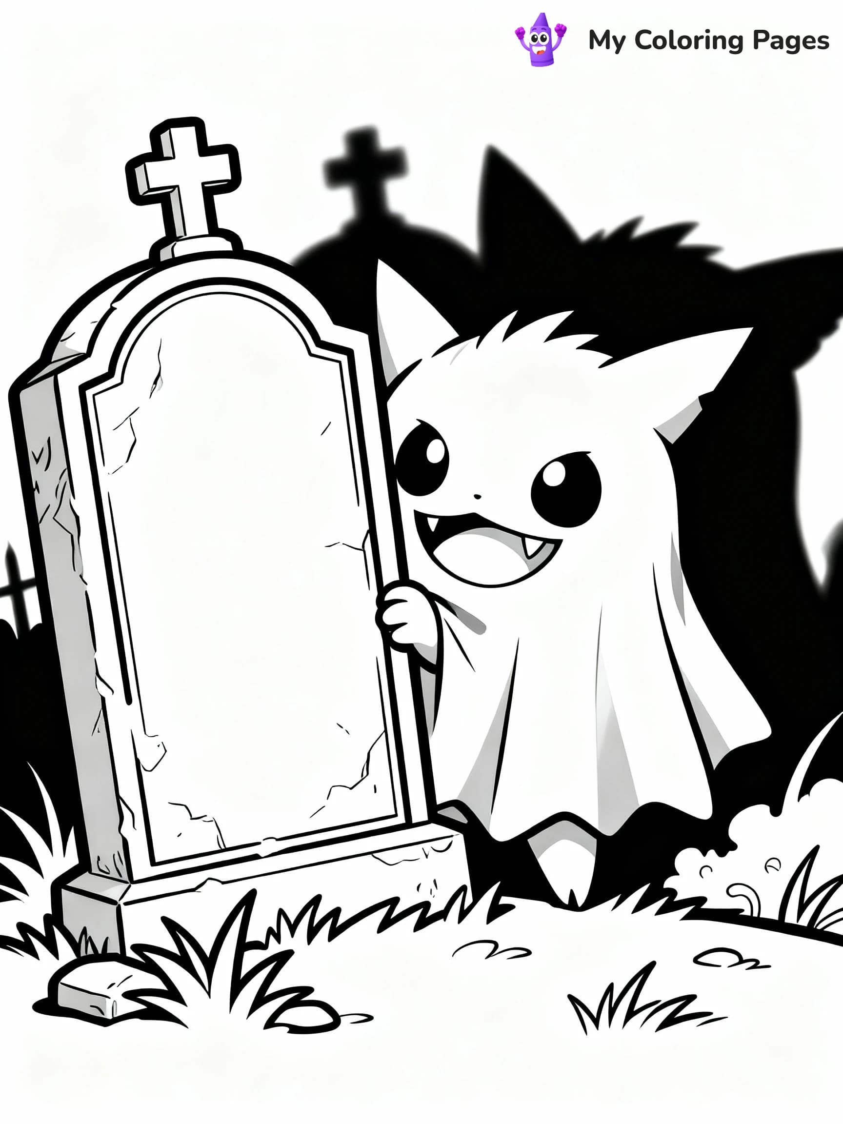 Halloween Pokemon Coloring Pages - 14