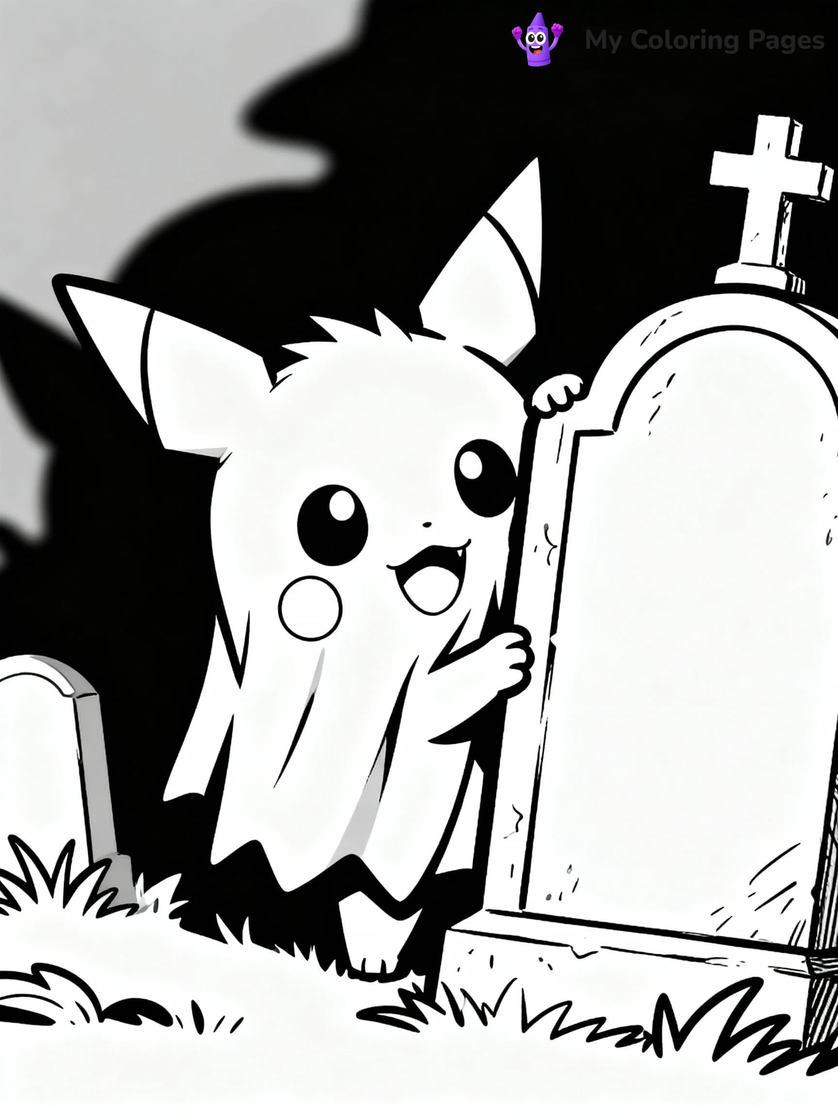 Halloween Pokemon Coloring Pages - 13