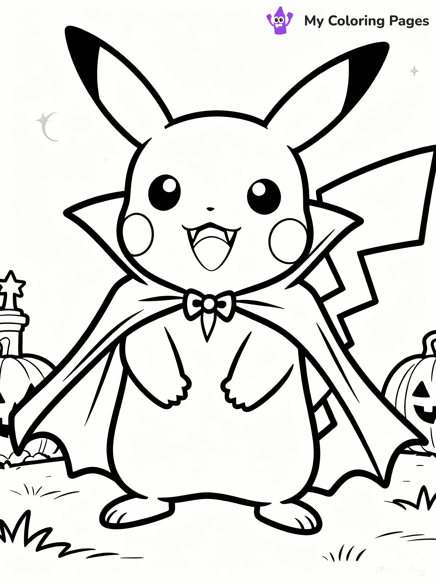 Halloween Pokemon Coloring Pages - 11