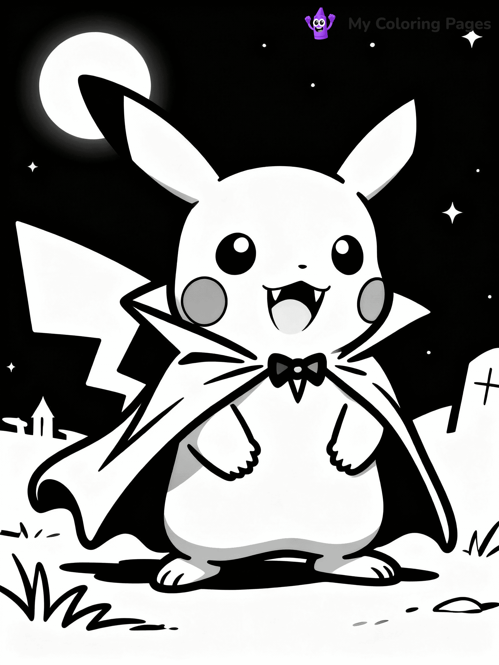 Halloween Pokemon Coloring Pages - 10