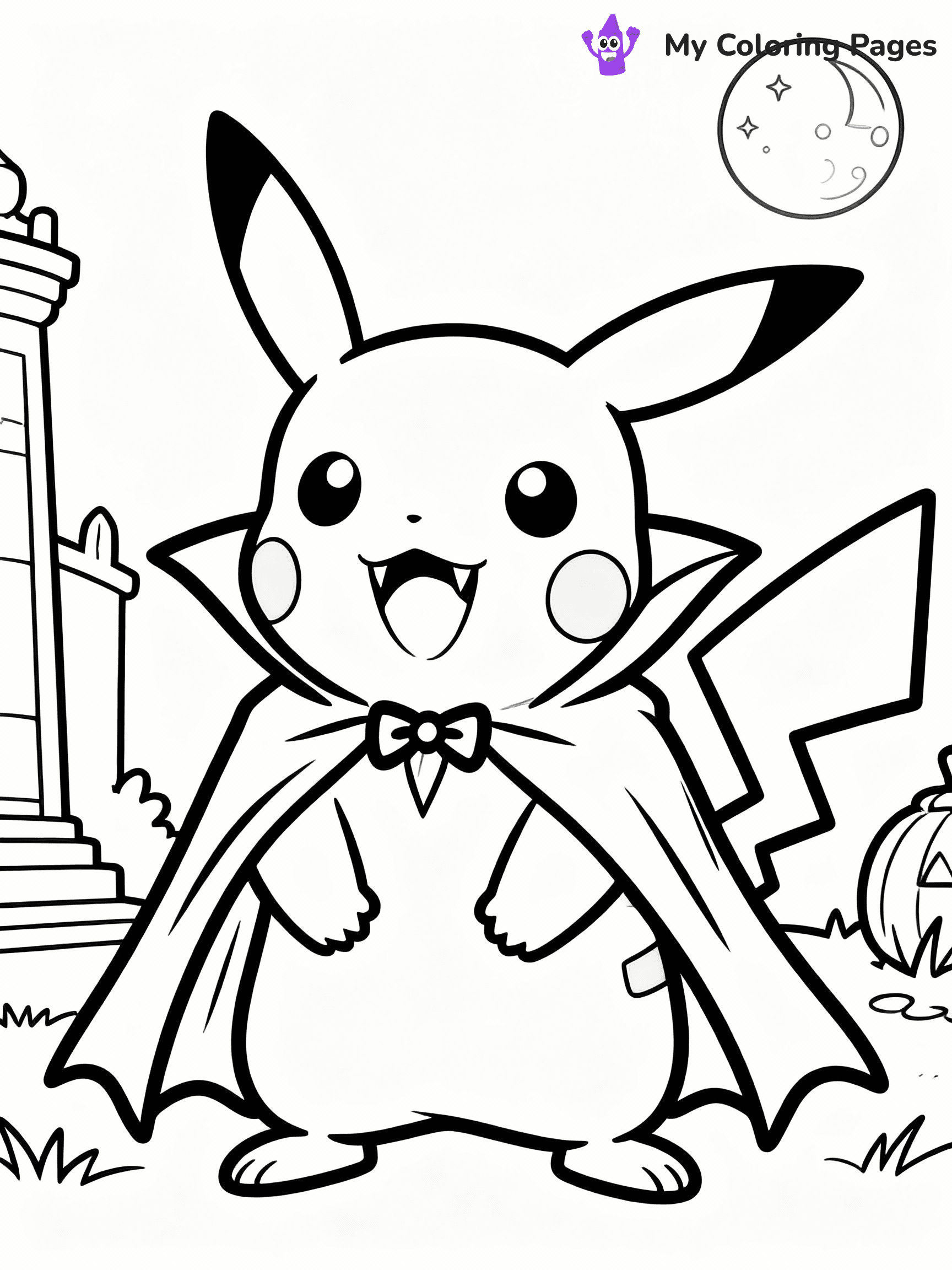 Halloween Pokemon Coloring Pages - 9