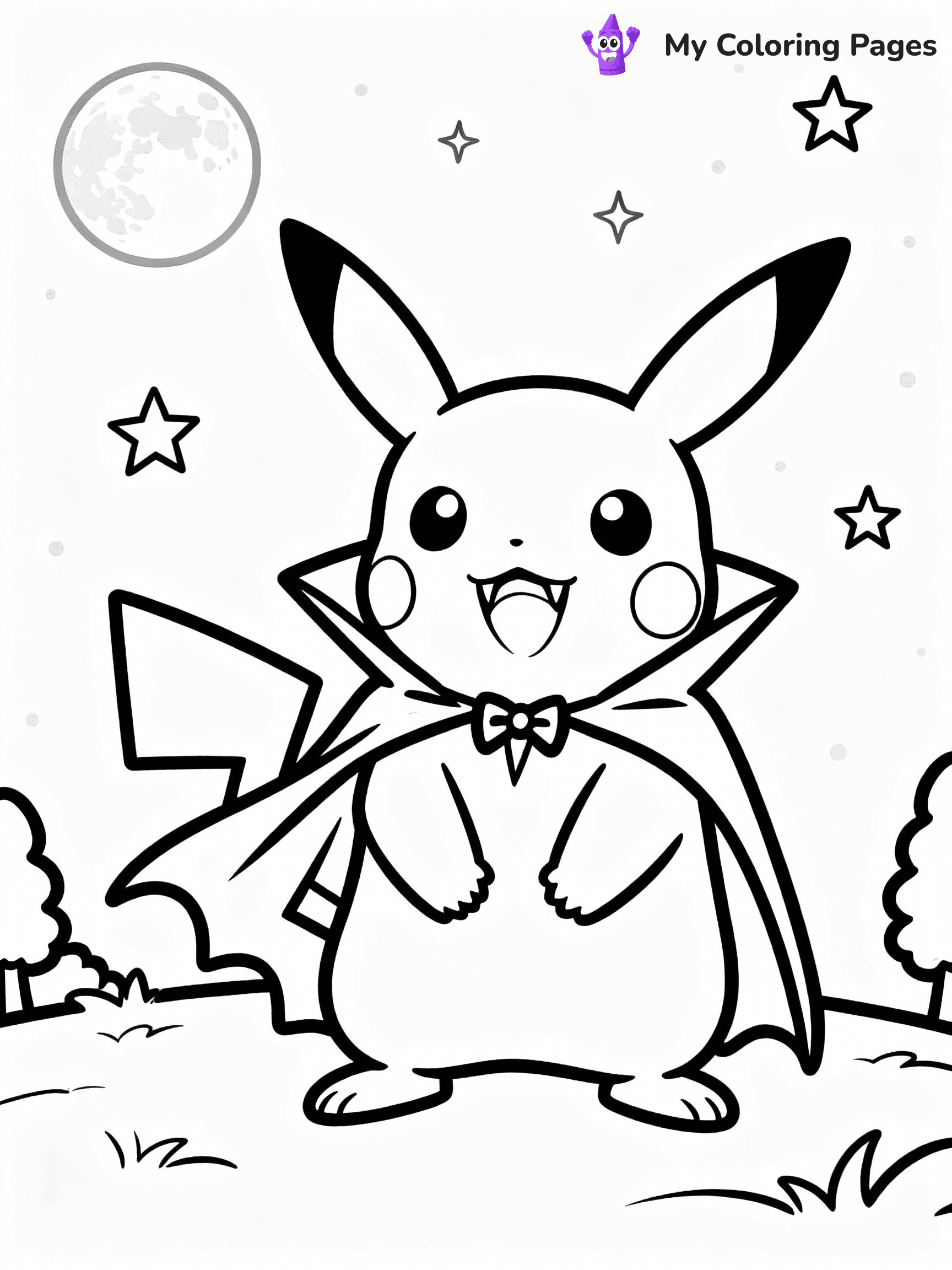 Halloween Pokemon Coloring Pages - 8