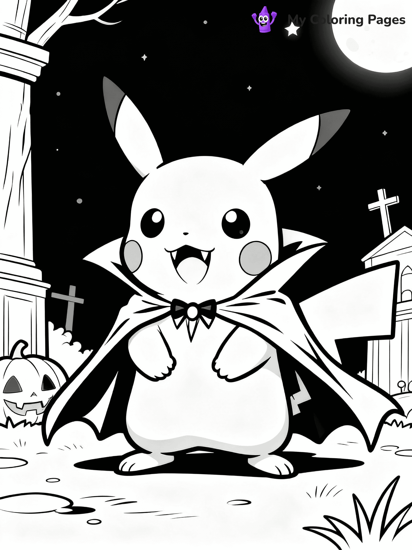 Halloween Pokemon Coloring Pages - 6