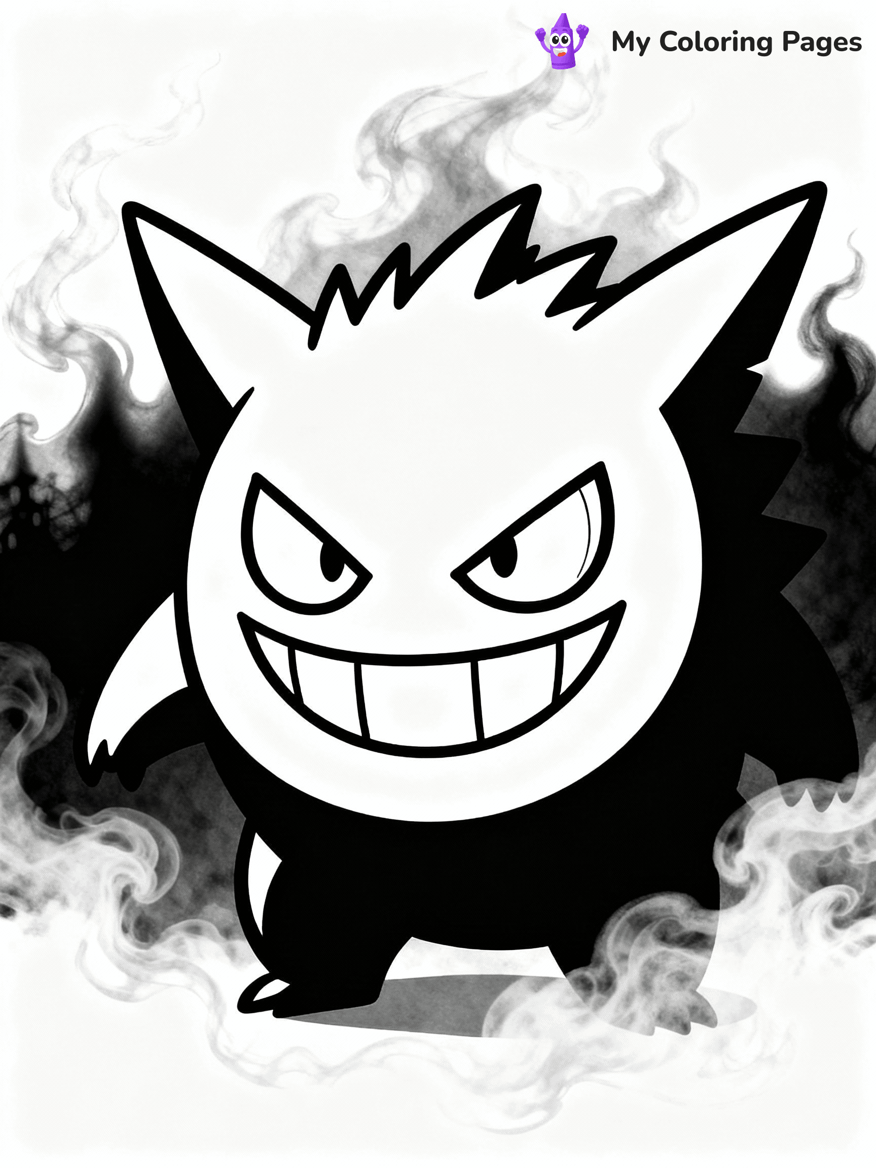 Halloween Pokemon Coloring Pages - 1