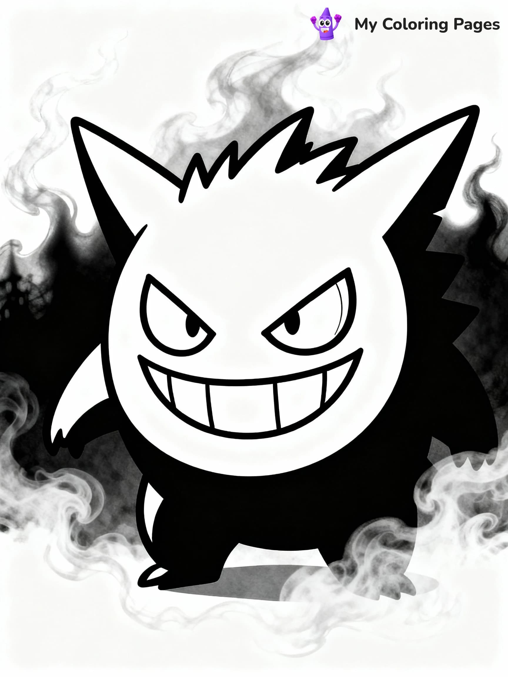 Halloween Pokemon Coloring Pages - 1