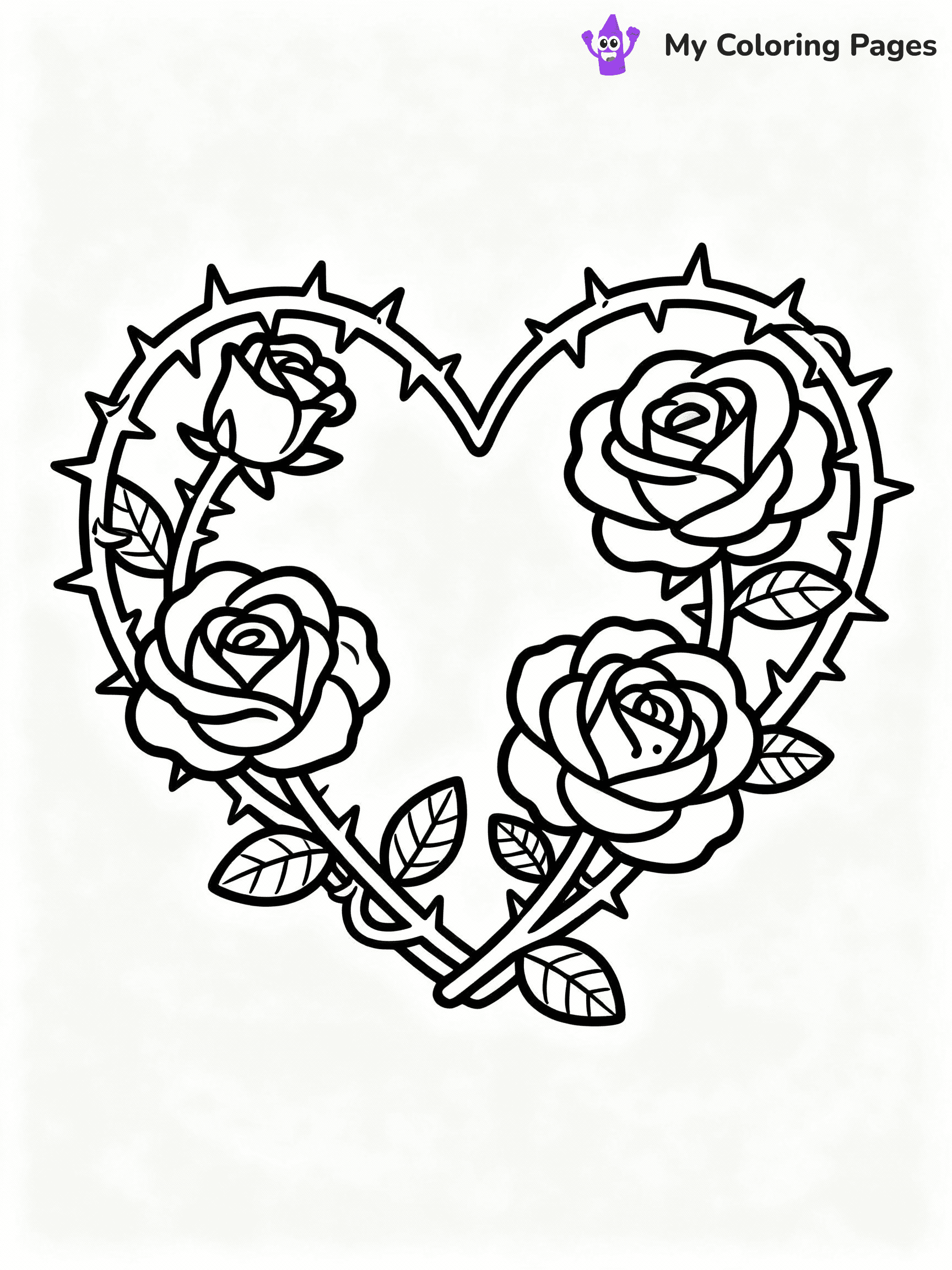 ⚠️ CRITICAL REQUIREMENT - ABSOLUTE BLACK AND WHITE ONLY ⚠️
This MUST be a BLACK AND WHITE line drawing ONLY. NO COLORS whatsoever.
- ONLY pure black lines (#000000) on pure white background (#FFFFFF)
- ABSOLUTELY NO colors, NO shading, NO gradients, NO grayscale
- If there are ANY colors in the output, the image is REJECTED
- This is a COLORING PAGE - meant to be COLORED IN by children
- The output must be UNCOLORED line art ready for coloring
⚠️ SUBJECT TO DRAW: Heart entwined with roses and thorns, detailed petals, romantic outline style
(REMEMBER: Output must be BLACK AND WHITE line art only, NOT colored!)
# COLORING PAGE: BLACK OUTLINES ONLY - WHITE BACKGROUND MANDATORY
Create a **coloring book page** using EXACTLY two values: black lines, white space.
## NON-NEGOTIABLE BINARY RULES
- **ONLY #000000 (black) and #FFFFFF (white)** - NO other values exist
- **EVERY PIXEL = BLACK OR WHITE** - no gray/shading/antialiasing
- **WHITE BACKGROUND MANDATORY** - entire canvas stays white
- **ALL SHAPES HOLLOW** - everything is empty outlines waiting to be colored
- **FORBIDDEN:** fills, shading, gradients, patterns, textures, colors
- **NO SOLID REGIONS** - if it's not a thin line, it's wrong
## Universal Line Standards
- Black outlines ONLY - thin, uniform weight
- Every shape completely empty inside
- Closed contours suitable for coloring
- Simple flat illustration - zero depth/3D/realism
- **Style:** Whimsical Doodle Art Alley - rounded, friendly outlines (unless specified)
## Everything = Outline Only
- Characters/animals: hollow shapes
- Objects/clothing: empty contours
- Backgrounds/scenery: line work only
- Natural elements: outlined forms
- Dark/night areas: don't exist (use outlined symbols)
- Textures/patterns: convert to simple lines
## The Test
Can a child color EVERY white space with crayons? If any area is pre-filled/shaded/gray or colored in, it FAILS. Every shape must be waiting to receive color.
**FINAL OUTPUT**: Binary coloring page. Black lines define shapes. White spaces ready for coloring. Nothing else exists. No exceptions. Print-ready.
⚠️ FINAL REMINDER: Draw the subject "Heart entwined with roses and thorns, detailed petals, romantic outline style" as BLACK AND WHITE line art. Zero colors in output.