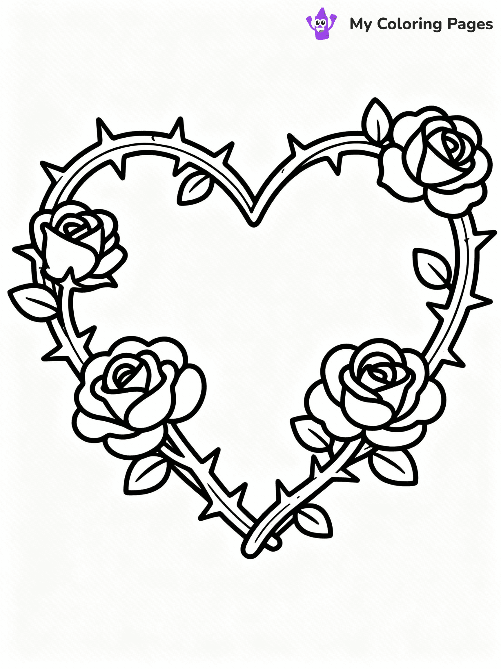 ⚠️ CRITICAL REQUIREMENT - ABSOLUTE BLACK AND WHITE ONLY ⚠️
This MUST be a BLACK AND WHITE line drawing ONLY. NO COLORS whatsoever.
- ONLY pure black lines (#000000) on pure white background (#FFFFFF)
- ABSOLUTELY NO colors, NO shading, NO gradients, NO grayscale
- If there are ANY colors in the output, the image is REJECTED
- This is a COLORING PAGE - meant to be COLORED IN by children
- The output must be UNCOLORED line art ready for coloring
⚠️ SUBJECT TO DRAW: Heart entwined with roses and thorns, detailed petals, romantic outline style
(REMEMBER: Output must be BLACK AND WHITE line art only, NOT colored!)
# COLORING PAGE: BLACK OUTLINES ONLY - WHITE BACKGROUND MANDATORY
Create a **coloring book page** using EXACTLY two values: black lines, white space.
## NON-NEGOTIABLE BINARY RULES
- **ONLY #000000 (black) and #FFFFFF (white)** - NO other values exist
- **EVERY PIXEL = BLACK OR WHITE** - no gray/shading/antialiasing
- **WHITE BACKGROUND MANDATORY** - entire canvas stays white
- **ALL SHAPES HOLLOW** - everything is empty outlines waiting to be colored
- **FORBIDDEN:** fills, shading, gradients, patterns, textures, colors
- **NO SOLID REGIONS** - if it's not a thin line, it's wrong
## Universal Line Standards
- Black outlines ONLY - thin, uniform weight
- Every shape completely empty inside
- Closed contours suitable for coloring
- Simple flat illustration - zero depth/3D/realism
- **Style:** Whimsical Doodle Art Alley - rounded, friendly outlines (unless specified)
## Everything = Outline Only
- Characters/animals: hollow shapes
- Objects/clothing: empty contours
- Backgrounds/scenery: line work only
- Natural elements: outlined forms
- Dark/night areas: don't exist (use outlined symbols)
- Textures/patterns: convert to simple lines
## The Test
Can a child color EVERY white space with crayons? If any area is pre-filled/shaded/gray or colored in, it FAILS. Every shape must be waiting to receive color.
**FINAL OUTPUT**: Binary coloring page. Black lines define shapes. White spaces ready for coloring. Nothing else exists. No exceptions. Print-ready.
⚠️ FINAL REMINDER: Draw the subject "Heart entwined with roses and thorns, detailed petals, romantic outline style" as BLACK AND WHITE line art. Zero colors in output.