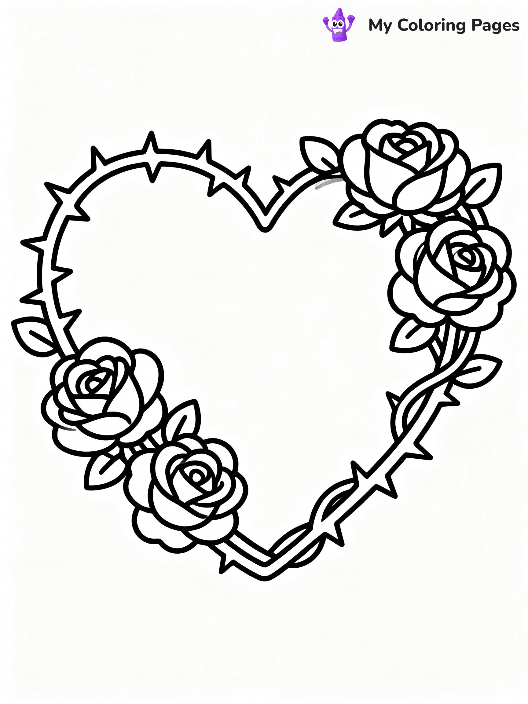 ⚠️ CRITICAL REQUIREMENT - ABSOLUTE BLACK AND WHITE ONLY ⚠️
This MUST be a BLACK AND WHITE line drawing ONLY. NO COLORS whatsoever.
- ONLY pure black lines (#000000) on pure white background (#FFFFFF)
- ABSOLUTELY NO colors, NO shading, NO gradients, NO grayscale
- If there are ANY colors in the output, the image is REJECTED
- This is a COLORING PAGE - meant to be COLORED IN by children
- The output must be UNCOLORED line art ready for coloring
⚠️ SUBJECT TO DRAW: Heart entwined with roses and thorns, detailed petals, romantic outline style
(REMEMBER: Output must be BLACK AND WHITE line art only, NOT colored!)
# COLORING PAGE: BLACK OUTLINES ONLY - WHITE BACKGROUND MANDATORY
Create a **coloring book page** using EXACTLY two values: black lines, white space.
## NON-NEGOTIABLE BINARY RULES
- **ONLY #000000 (black) and #FFFFFF (white)** - NO other values exist
- **EVERY PIXEL = BLACK OR WHITE** - no gray/shading/antialiasing
- **WHITE BACKGROUND MANDATORY** - entire canvas stays white
- **ALL SHAPES HOLLOW** - everything is empty outlines waiting to be colored
- **FORBIDDEN:** fills, shading, gradients, patterns, textures, colors
- **NO SOLID REGIONS** - if it's not a thin line, it's wrong
## Universal Line Standards
- Black outlines ONLY - thin, uniform weight
- Every shape completely empty inside
- Closed contours suitable for coloring
- Simple flat illustration - zero depth/3D/realism
- **Style:** Whimsical Doodle Art Alley - rounded, friendly outlines (unless specified)
## Everything = Outline Only
- Characters/animals: hollow shapes
- Objects/clothing: empty contours
- Backgrounds/scenery: line work only
- Natural elements: outlined forms
- Dark/night areas: don't exist (use outlined symbols)
- Textures/patterns: convert to simple lines
## The Test
Can a child color EVERY white space with crayons? If any area is pre-filled/shaded/gray or colored in, it FAILS. Every shape must be waiting to receive color.
**FINAL OUTPUT**: Binary coloring page. Black lines define shapes. White spaces ready for coloring. Nothing else exists. No exceptions. Print-ready.
⚠️ FINAL REMINDER: Draw the subject "Heart entwined with roses and thorns, detailed petals, romantic outline style" as BLACK AND WHITE line art. Zero colors in output.