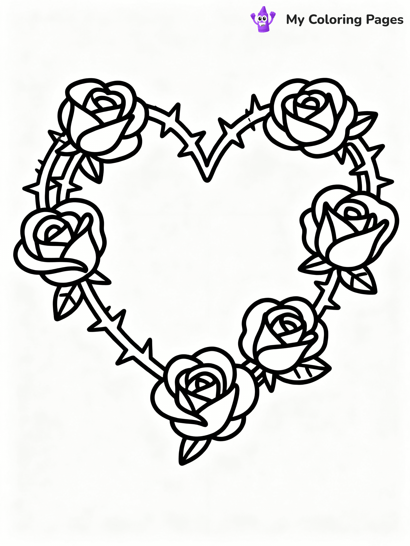 ⚠️ CRITICAL REQUIREMENT - ABSOLUTE BLACK AND WHITE ONLY ⚠️
This MUST be a BLACK AND WHITE line drawing ONLY. NO COLORS whatsoever.
- ONLY pure black lines (#000000) on pure white background (#FFFFFF)
- ABSOLUTELY NO colors, NO shading, NO gradients, NO grayscale
- If there are ANY colors in the output, the image is REJECTED
- This is a COLORING PAGE - meant to be COLORED IN by children
- The output must be UNCOLORED line art ready for coloring
⚠️ SUBJECT TO DRAW: Heart entwined with roses and thorns, detailed petals, romantic outline style
(REMEMBER: Output must be BLACK AND WHITE line art only, NOT colored!)
# COLORING PAGE: BLACK OUTLINES ONLY - WHITE BACKGROUND MANDATORY
Create a **coloring book page** using EXACTLY two values: black lines, white space.
## NON-NEGOTIABLE BINARY RULES
- **ONLY #000000 (black) and #FFFFFF (white)** - NO other values exist
- **EVERY PIXEL = BLACK OR WHITE** - no gray/shading/antialiasing
- **WHITE BACKGROUND MANDATORY** - entire canvas stays white
- **ALL SHAPES HOLLOW** - everything is empty outlines waiting to be colored
- **FORBIDDEN:** fills, shading, gradients, patterns, textures, colors
- **NO SOLID REGIONS** - if it's not a thin line, it's wrong
## Universal Line Standards
- Black outlines ONLY - thin, uniform weight
- Every shape completely empty inside
- Closed contours suitable for coloring
- Simple flat illustration - zero depth/3D/realism
- **Style:** Whimsical Doodle Art Alley - rounded, friendly outlines (unless specified)
## Everything = Outline Only
- Characters/animals: hollow shapes
- Objects/clothing: empty contours
- Backgrounds/scenery: line work only
- Natural elements: outlined forms
- Dark/night areas: don't exist (use outlined symbols)
- Textures/patterns: convert to simple lines
## The Test
Can a child color EVERY white space with crayons? If any area is pre-filled/shaded/gray or colored in, it FAILS. Every shape must be waiting to receive color.
**FINAL OUTPUT**: Binary coloring page. Black lines define shapes. White spaces ready for coloring. Nothing else exists. No exceptions. Print-ready.
⚠️ FINAL REMINDER: Draw the subject "Heart entwined with roses and thorns, detailed petals, romantic outline style" as BLACK AND WHITE line art. Zero colors in output.