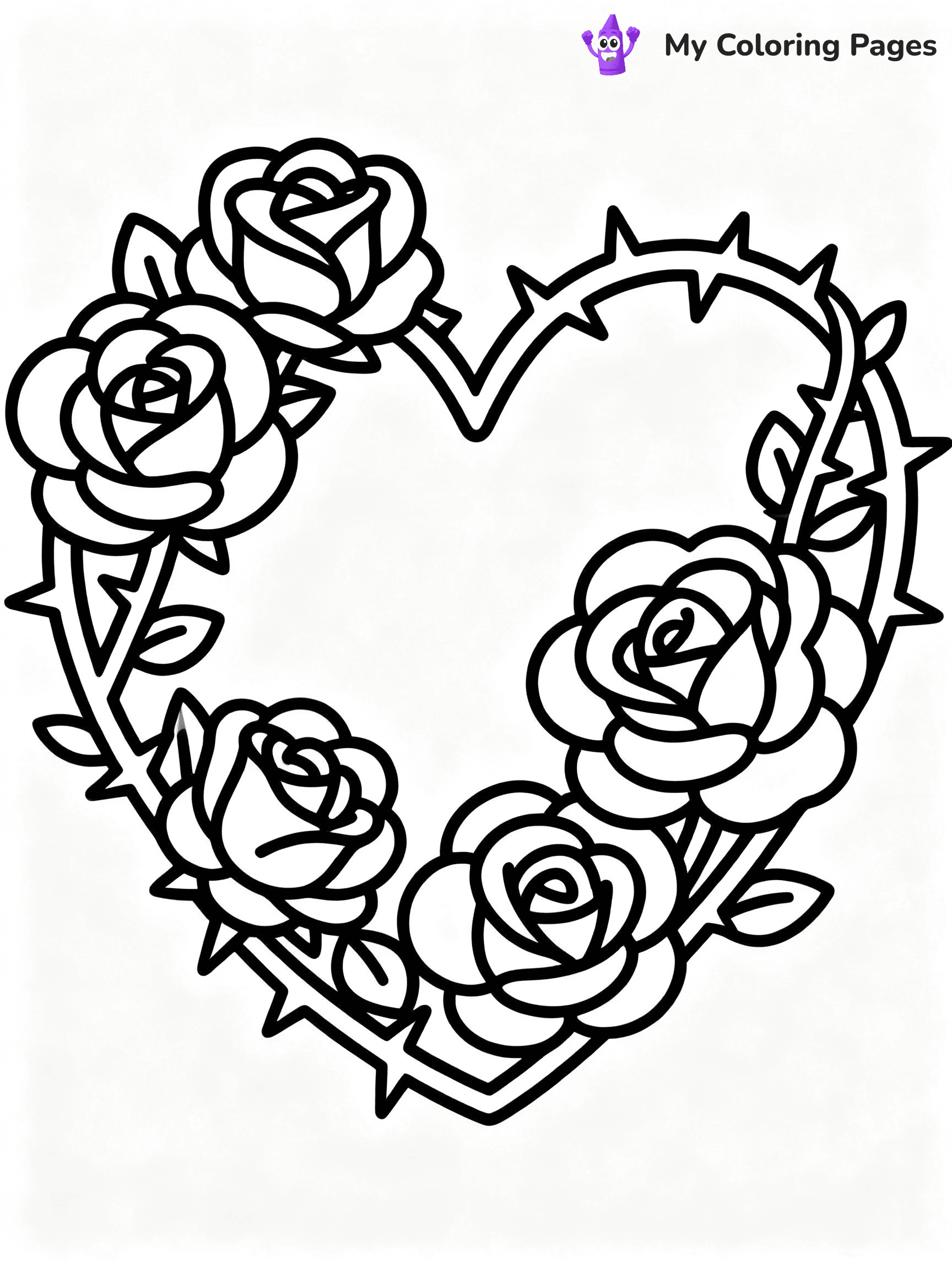 ⚠️ CRITICAL REQUIREMENT - ABSOLUTE BLACK AND WHITE ONLY ⚠️
This MUST be a BLACK AND WHITE line drawing ONLY. NO COLORS whatsoever.
- ONLY pure black lines (#000000) on pure white background (#FFFFFF)
- ABSOLUTELY NO colors, NO shading, NO gradients, NO grayscale
- If there are ANY colors in the output, the image is REJECTED
- This is a COLORING PAGE - meant to be COLORED IN by children
- The output must be UNCOLORED line art ready for coloring
⚠️ SUBJECT TO DRAW: Heart entwined with roses and thorns, detailed petals, romantic outline style
(REMEMBER: Output must be BLACK AND WHITE line art only, NOT colored!)
# COLORING PAGE: BLACK OUTLINES ONLY - WHITE BACKGROUND MANDATORY
Create a **coloring book page** using EXACTLY two values: black lines, white space.
## NON-NEGOTIABLE BINARY RULES
- **ONLY #000000 (black) and #FFFFFF (white)** - NO other values exist
- **EVERY PIXEL = BLACK OR WHITE** - no gray/shading/antialiasing
- **WHITE BACKGROUND MANDATORY** - entire canvas stays white
- **ALL SHAPES HOLLOW** - everything is empty outlines waiting to be colored
- **FORBIDDEN:** fills, shading, gradients, patterns, textures, colors
- **NO SOLID REGIONS** - if it's not a thin line, it's wrong
## Universal Line Standards
- Black outlines ONLY - thin, uniform weight
- Every shape completely empty inside
- Closed contours suitable for coloring
- Simple flat illustration - zero depth/3D/realism
- **Style:** Whimsical Doodle Art Alley - rounded, friendly outlines (unless specified)
## Everything = Outline Only
- Characters/animals: hollow shapes
- Objects/clothing: empty contours
- Backgrounds/scenery: line work only
- Natural elements: outlined forms
- Dark/night areas: don't exist (use outlined symbols)
- Textures/patterns: convert to simple lines
## The Test
Can a child color EVERY white space with crayons? If any area is pre-filled/shaded/gray or colored in, it FAILS. Every shape must be waiting to receive color.
**FINAL OUTPUT**: Binary coloring page. Black lines define shapes. White spaces ready for coloring. Nothing else exists. No exceptions. Print-ready.
⚠️ FINAL REMINDER: Draw the subject "Heart entwined with roses and thorns, detailed petals, romantic outline style" as BLACK AND WHITE line art. Zero colors in output.