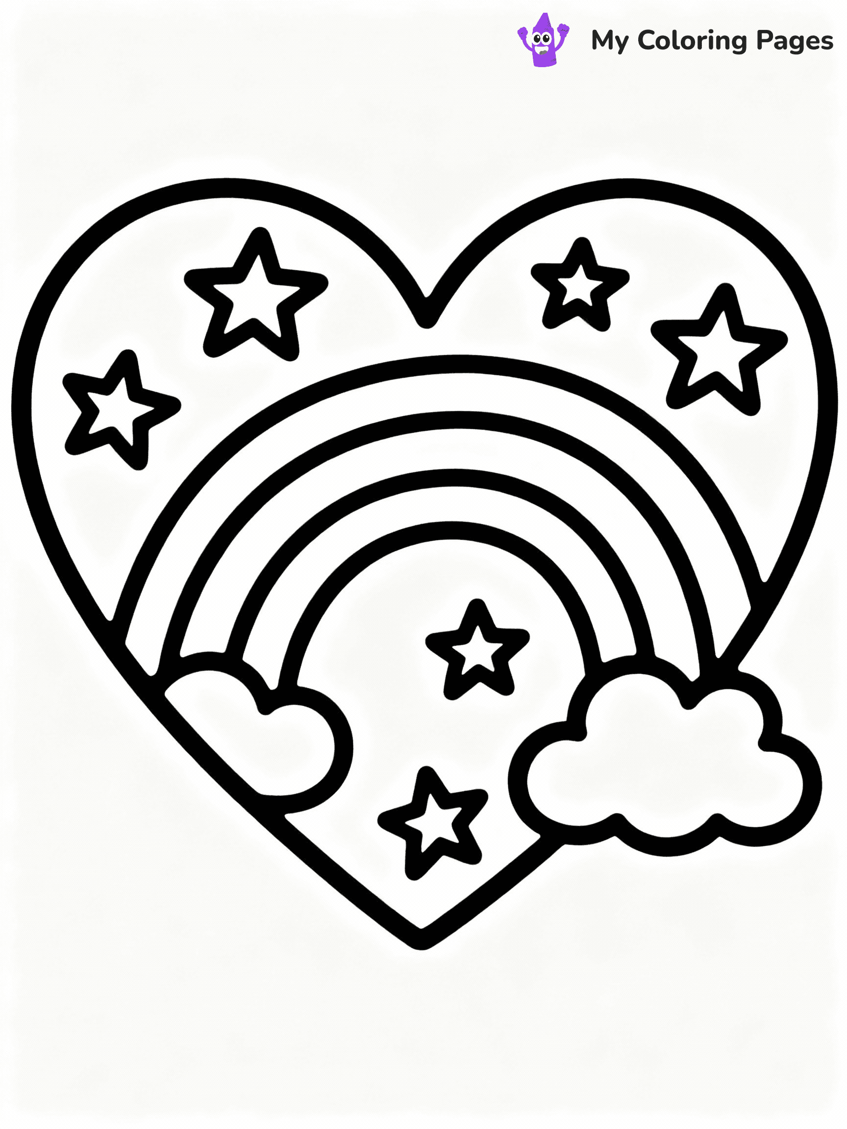 ⚠️ CRITICAL REQUIREMENT - ABSOLUTE BLACK AND WHITE ONLY ⚠️
This MUST be a BLACK AND WHITE line drawing ONLY. NO COLORS whatsoever.
- ONLY pure black lines (#000000) on pure white background (#FFFFFF)
- ABSOLUTELY NO colors, NO shading, NO gradients, NO grayscale
- If there are ANY colors in the output, the image is REJECTED
- This is a COLORING PAGE - meant to be COLORED IN by children
- The output must be UNCOLORED line art ready for coloring
⚠️ SUBJECT TO DRAW: Heart with a rainbow and stars, cheerful and vibrant, joyful outline style
(REMEMBER: Output must be BLACK AND WHITE line art only, NOT colored!)
# COLORING PAGE: BLACK OUTLINES ONLY - WHITE BACKGROUND MANDATORY
Create a **coloring book page** using EXACTLY two values: black lines, white space.
## NON-NEGOTIABLE BINARY RULES
- **ONLY #000000 (black) and #FFFFFF (white)** - NO other values exist
- **EVERY PIXEL = BLACK OR WHITE** - no gray/shading/antialiasing
- **WHITE BACKGROUND MANDATORY** - entire canvas stays white
- **ALL SHAPES HOLLOW** - everything is empty outlines waiting to be colored
- **FORBIDDEN:** fills, shading, gradients, patterns, textures, colors
- **NO SOLID REGIONS** - if it's not a thin line, it's wrong
## Universal Line Standards
- Black outlines ONLY - thin, uniform weight
- Every shape completely empty inside
- Closed contours suitable for coloring
- Simple flat illustration - zero depth/3D/realism
- **Style:** Whimsical Doodle Art Alley - rounded, friendly outlines (unless specified)
## Everything = Outline Only
- Characters/animals: hollow shapes
- Objects/clothing: empty contours
- Backgrounds/scenery: line work only
- Natural elements: outlined forms
- Dark/night areas: don't exist (use outlined symbols)
- Textures/patterns: convert to simple lines
## The Test
Can a child color EVERY white space with crayons? If any area is pre-filled/shaded/gray or colored in, it FAILS. Every shape must be waiting to receive color.
**FINAL OUTPUT**: Binary coloring page. Black lines define shapes. White spaces ready for coloring. Nothing else exists. No exceptions. Print-ready.
⚠️ FINAL REMINDER: Draw the subject "Heart with a rainbow and stars, cheerful and vibrant, joyful outline style" as BLACK AND WHITE line art. Zero colors in output.