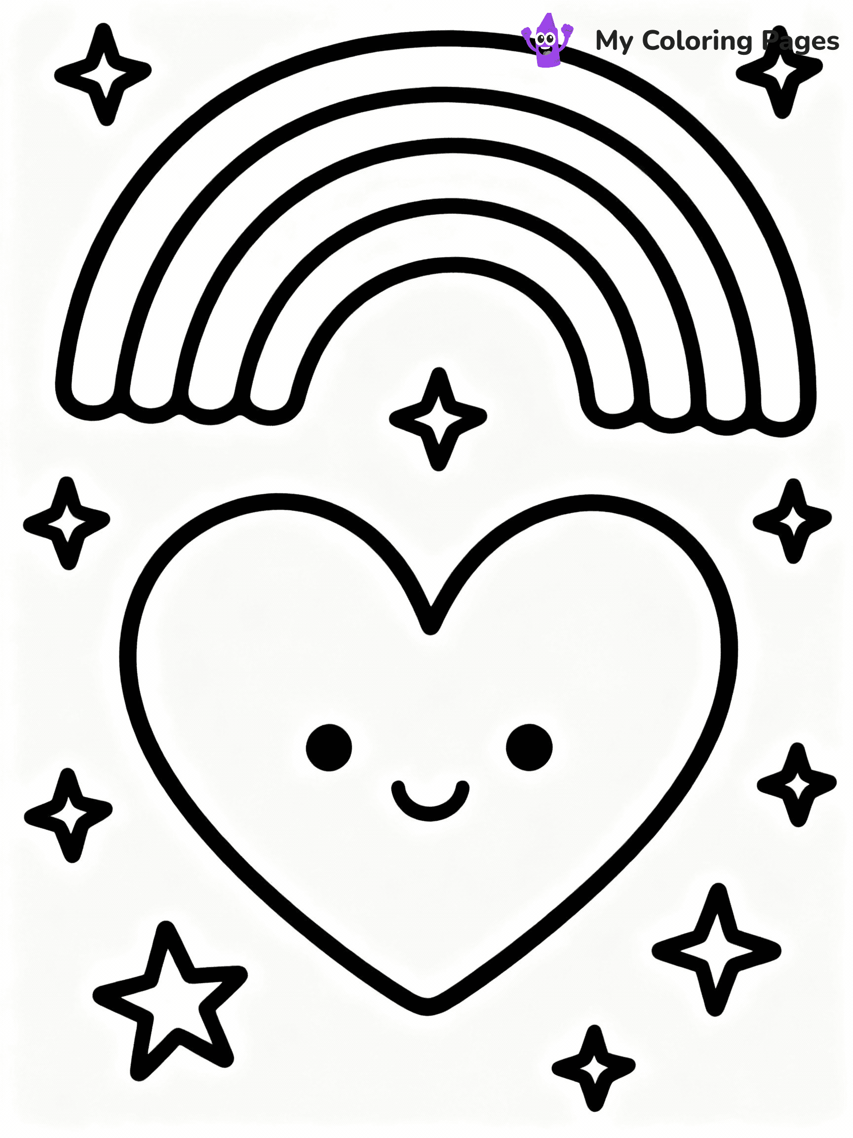 ⚠️ CRITICAL REQUIREMENT - ABSOLUTE BLACK AND WHITE ONLY ⚠️
This MUST be a BLACK AND WHITE line drawing ONLY. NO COLORS whatsoever.
- ONLY pure black lines (#000000) on pure white background (#FFFFFF)
- ABSOLUTELY NO colors, NO shading, NO gradients, NO grayscale
- If there are ANY colors in the output, the image is REJECTED
- This is a COLORING PAGE - meant to be COLORED IN by children
- The output must be UNCOLORED line art ready for coloring
⚠️ SUBJECT TO DRAW: Heart with a rainbow and stars, cheerful and vibrant, joyful outline style
(REMEMBER: Output must be BLACK AND WHITE line art only, NOT colored!)
# COLORING PAGE: BLACK OUTLINES ONLY - WHITE BACKGROUND MANDATORY
Create a **coloring book page** using EXACTLY two values: black lines, white space.
## NON-NEGOTIABLE BINARY RULES
- **ONLY #000000 (black) and #FFFFFF (white)** - NO other values exist
- **EVERY PIXEL = BLACK OR WHITE** - no gray/shading/antialiasing
- **WHITE BACKGROUND MANDATORY** - entire canvas stays white
- **ALL SHAPES HOLLOW** - everything is empty outlines waiting to be colored
- **FORBIDDEN:** fills, shading, gradients, patterns, textures, colors
- **NO SOLID REGIONS** - if it's not a thin line, it's wrong
## Universal Line Standards
- Black outlines ONLY - thin, uniform weight
- Every shape completely empty inside
- Closed contours suitable for coloring
- Simple flat illustration - zero depth/3D/realism
- **Style:** Whimsical Doodle Art Alley - rounded, friendly outlines (unless specified)
## Everything = Outline Only
- Characters/animals: hollow shapes
- Objects/clothing: empty contours
- Backgrounds/scenery: line work only
- Natural elements: outlined forms
- Dark/night areas: don't exist (use outlined symbols)
- Textures/patterns: convert to simple lines
## The Test
Can a child color EVERY white space with crayons? If any area is pre-filled/shaded/gray or colored in, it FAILS. Every shape must be waiting to receive color.
**FINAL OUTPUT**: Binary coloring page. Black lines define shapes. White spaces ready for coloring. Nothing else exists. No exceptions. Print-ready.
⚠️ FINAL REMINDER: Draw the subject "Heart with a rainbow and stars, cheerful and vibrant, joyful outline style" as BLACK AND WHITE line art. Zero colors in output.
