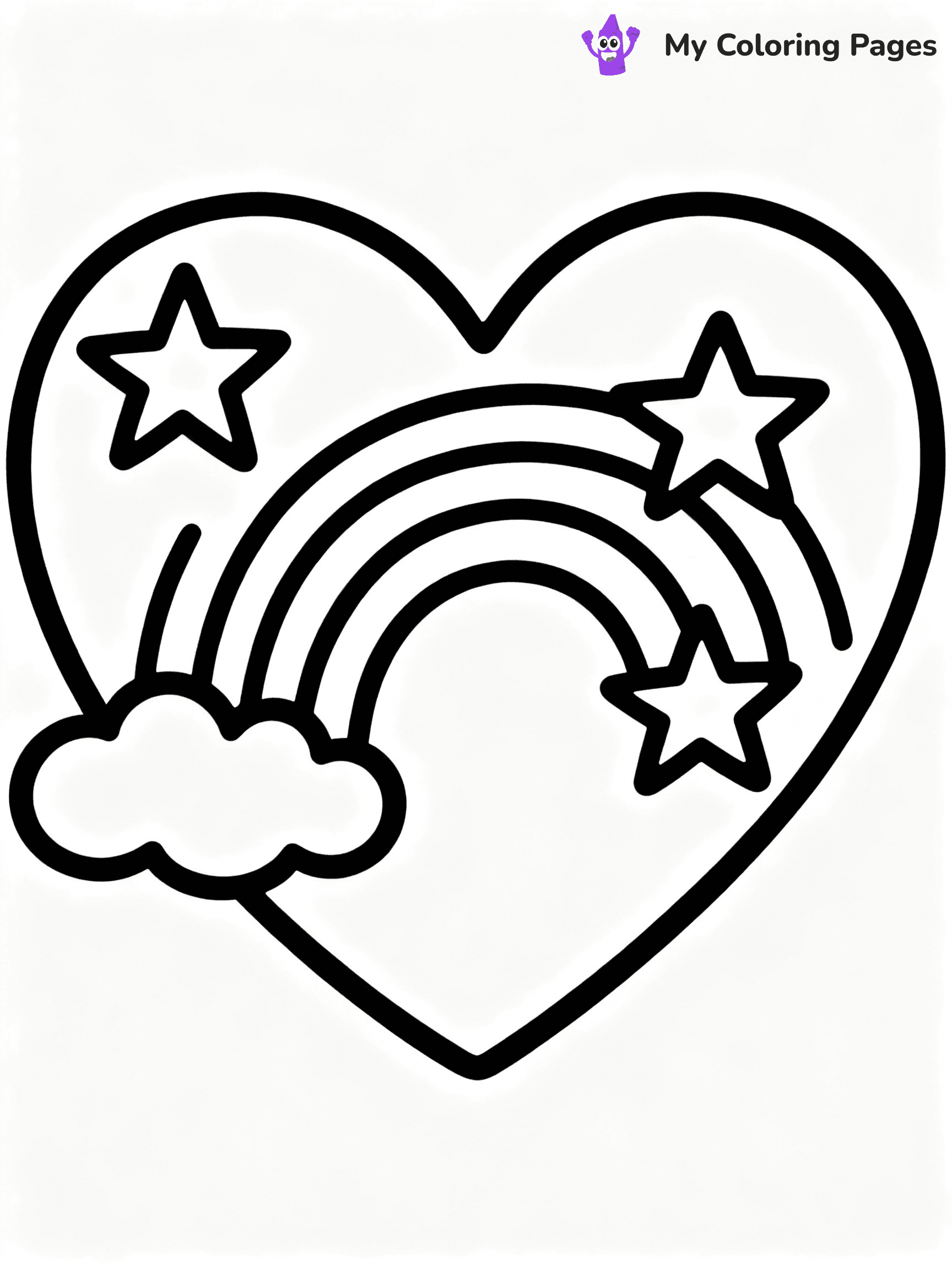 ⚠️ CRITICAL REQUIREMENT - ABSOLUTE BLACK AND WHITE ONLY ⚠️
This MUST be a BLACK AND WHITE line drawing ONLY. NO COLORS whatsoever.
- ONLY pure black lines (#000000) on pure white background (#FFFFFF)
- ABSOLUTELY NO colors, NO shading, NO gradients, NO grayscale
- If there are ANY colors in the output, the image is REJECTED
- This is a COLORING PAGE - meant to be COLORED IN by children
- The output must be UNCOLORED line art ready for coloring
⚠️ SUBJECT TO DRAW: Heart with a rainbow and stars, cheerful and vibrant, joyful outline style
(REMEMBER: Output must be BLACK AND WHITE line art only, NOT colored!)
# COLORING PAGE: BLACK OUTLINES ONLY - WHITE BACKGROUND MANDATORY
Create a **coloring book page** using EXACTLY two values: black lines, white space.
## NON-NEGOTIABLE BINARY RULES
- **ONLY #000000 (black) and #FFFFFF (white)** - NO other values exist
- **EVERY PIXEL = BLACK OR WHITE** - no gray/shading/antialiasing
- **WHITE BACKGROUND MANDATORY** - entire canvas stays white
- **ALL SHAPES HOLLOW** - everything is empty outlines waiting to be colored
- **FORBIDDEN:** fills, shading, gradients, patterns, textures, colors
- **NO SOLID REGIONS** - if it's not a thin line, it's wrong
## Universal Line Standards
- Black outlines ONLY - thin, uniform weight
- Every shape completely empty inside
- Closed contours suitable for coloring
- Simple flat illustration - zero depth/3D/realism
- **Style:** Whimsical Doodle Art Alley - rounded, friendly outlines (unless specified)
## Everything = Outline Only
- Characters/animals: hollow shapes
- Objects/clothing: empty contours
- Backgrounds/scenery: line work only
- Natural elements: outlined forms
- Dark/night areas: don't exist (use outlined symbols)
- Textures/patterns: convert to simple lines
## The Test
Can a child color EVERY white space with crayons? If any area is pre-filled/shaded/gray or colored in, it FAILS. Every shape must be waiting to receive color.
**FINAL OUTPUT**: Binary coloring page. Black lines define shapes. White spaces ready for coloring. Nothing else exists. No exceptions. Print-ready.
⚠️ FINAL REMINDER: Draw the subject "Heart with a rainbow and stars, cheerful and vibrant, joyful outline style" as BLACK AND WHITE line art. Zero colors in output.