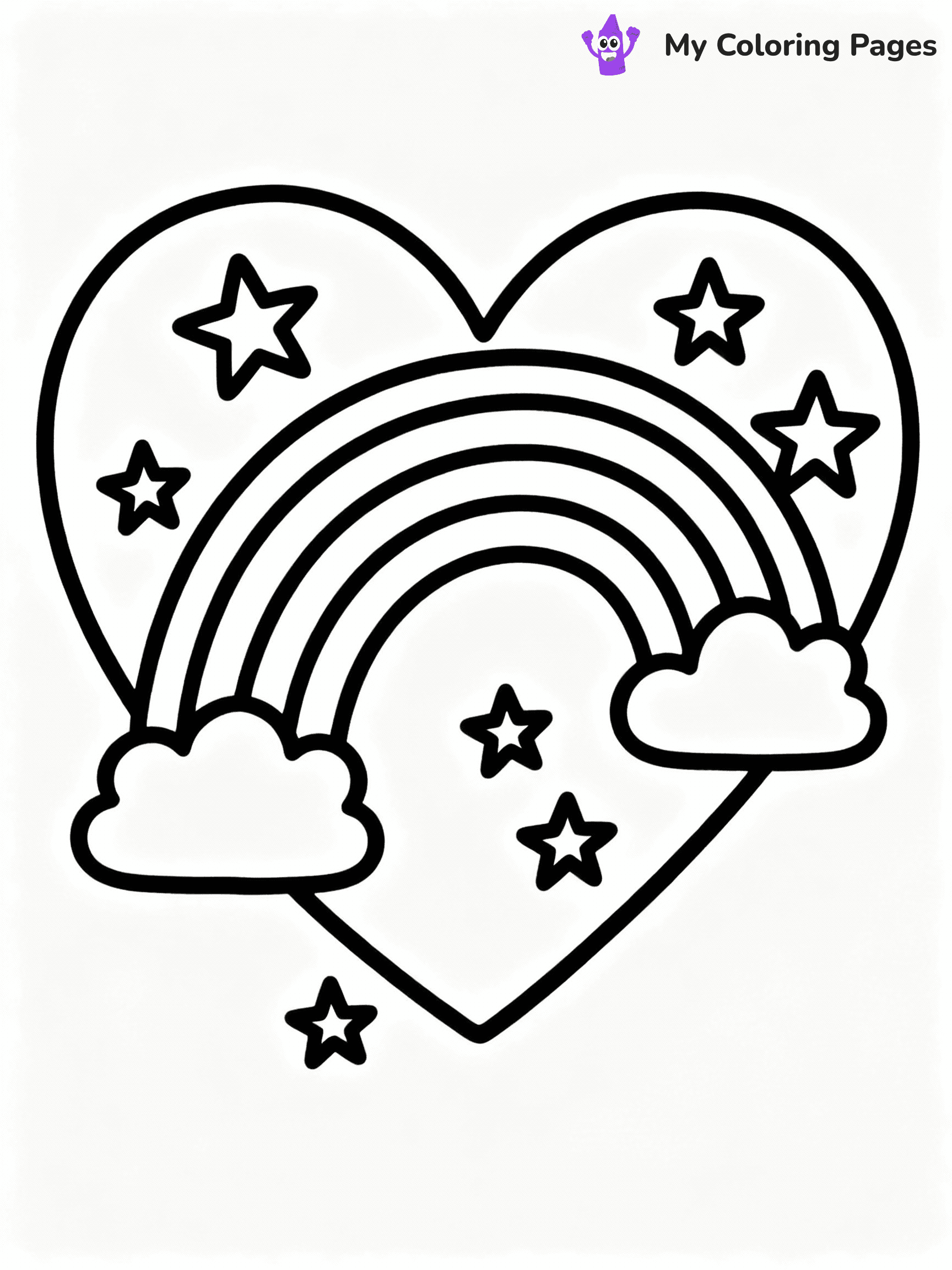 ⚠️ CRITICAL REQUIREMENT - ABSOLUTE BLACK AND WHITE ONLY ⚠️
This MUST be a BLACK AND WHITE line drawing ONLY. NO COLORS whatsoever.
- ONLY pure black lines (#000000) on pure white background (#FFFFFF)
- ABSOLUTELY NO colors, NO shading, NO gradients, NO grayscale
- If there are ANY colors in the output, the image is REJECTED
- This is a COLORING PAGE - meant to be COLORED IN by children
- The output must be UNCOLORED line art ready for coloring
⚠️ SUBJECT TO DRAW: Heart with a rainbow and stars, cheerful and vibrant, joyful outline style
(REMEMBER: Output must be BLACK AND WHITE line art only, NOT colored!)
# COLORING PAGE: BLACK OUTLINES ONLY - WHITE BACKGROUND MANDATORY
Create a **coloring book page** using EXACTLY two values: black lines, white space.
## NON-NEGOTIABLE BINARY RULES
- **ONLY #000000 (black) and #FFFFFF (white)** - NO other values exist
- **EVERY PIXEL = BLACK OR WHITE** - no gray/shading/antialiasing
- **WHITE BACKGROUND MANDATORY** - entire canvas stays white
- **ALL SHAPES HOLLOW** - everything is empty outlines waiting to be colored
- **FORBIDDEN:** fills, shading, gradients, patterns, textures, colors
- **NO SOLID REGIONS** - if it's not a thin line, it's wrong
## Universal Line Standards
- Black outlines ONLY - thin, uniform weight
- Every shape completely empty inside
- Closed contours suitable for coloring
- Simple flat illustration - zero depth/3D/realism
- **Style:** Whimsical Doodle Art Alley - rounded, friendly outlines (unless specified)
## Everything = Outline Only
- Characters/animals: hollow shapes
- Objects/clothing: empty contours
- Backgrounds/scenery: line work only
- Natural elements: outlined forms
- Dark/night areas: don't exist (use outlined symbols)
- Textures/patterns: convert to simple lines
## The Test
Can a child color EVERY white space with crayons? If any area is pre-filled/shaded/gray or colored in, it FAILS. Every shape must be waiting to receive color.
**FINAL OUTPUT**: Binary coloring page. Black lines define shapes. White spaces ready for coloring. Nothing else exists. No exceptions. Print-ready.
⚠️ FINAL REMINDER: Draw the subject "Heart with a rainbow and stars, cheerful and vibrant, joyful outline style" as BLACK AND WHITE line art. Zero colors in output.