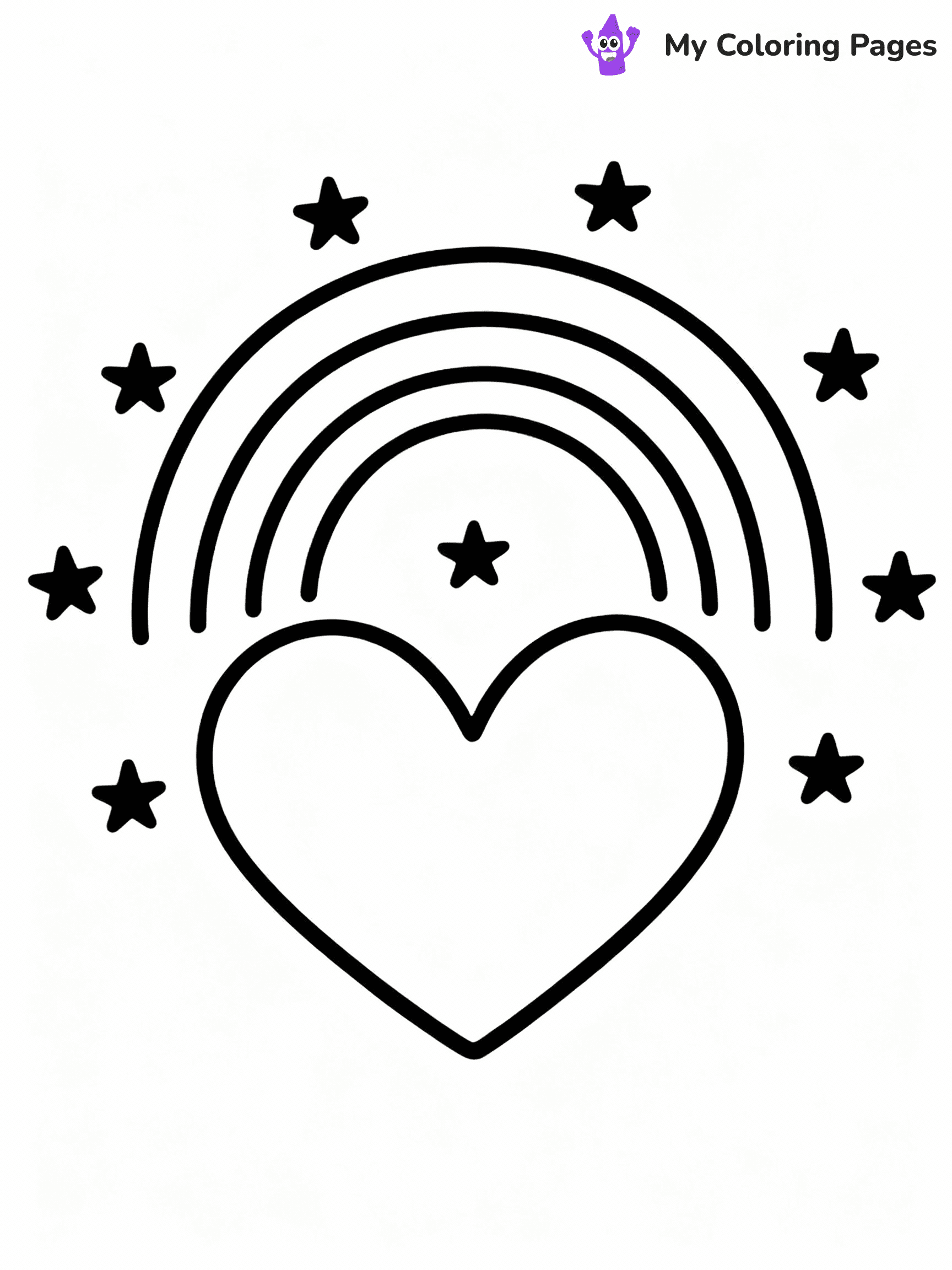 ⚠️ CRITICAL REQUIREMENT - ABSOLUTE BLACK AND WHITE ONLY ⚠️
This MUST be a BLACK AND WHITE line drawing ONLY. NO COLORS whatsoever.
- ONLY pure black lines (#000000) on pure white background (#FFFFFF)
- ABSOLUTELY NO colors, NO shading, NO gradients, NO grayscale
- If there are ANY colors in the output, the image is REJECTED
- This is a COLORING PAGE - meant to be COLORED IN by children
- The output must be UNCOLORED line art ready for coloring
⚠️ SUBJECT TO DRAW: Heart with a rainbow and stars, cheerful and vibrant, joyful outline style
(REMEMBER: Output must be BLACK AND WHITE line art only, NOT colored!)
# COLORING PAGE: BLACK OUTLINES ONLY - WHITE BACKGROUND MANDATORY
Create a **coloring book page** using EXACTLY two values: black lines, white space.
## NON-NEGOTIABLE BINARY RULES
- **ONLY #000000 (black) and #FFFFFF (white)** - NO other values exist
- **EVERY PIXEL = BLACK OR WHITE** - no gray/shading/antialiasing
- **WHITE BACKGROUND MANDATORY** - entire canvas stays white
- **ALL SHAPES HOLLOW** - everything is empty outlines waiting to be colored
- **FORBIDDEN:** fills, shading, gradients, patterns, textures, colors
- **NO SOLID REGIONS** - if it's not a thin line, it's wrong
## Universal Line Standards
- Black outlines ONLY - thin, uniform weight
- Every shape completely empty inside
- Closed contours suitable for coloring
- Simple flat illustration - zero depth/3D/realism
- **Style:** Whimsical Doodle Art Alley - rounded, friendly outlines (unless specified)
## Everything = Outline Only
- Characters/animals: hollow shapes
- Objects/clothing: empty contours
- Backgrounds/scenery: line work only
- Natural elements: outlined forms
- Dark/night areas: don't exist (use outlined symbols)
- Textures/patterns: convert to simple lines
## The Test
Can a child color EVERY white space with crayons? If any area is pre-filled/shaded/gray or colored in, it FAILS. Every shape must be waiting to receive color.
**FINAL OUTPUT**: Binary coloring page. Black lines define shapes. White spaces ready for coloring. Nothing else exists. No exceptions. Print-ready.
⚠️ FINAL REMINDER: Draw the subject "Heart with a rainbow and stars, cheerful and vibrant, joyful outline style" as BLACK AND WHITE line art. Zero colors in output.