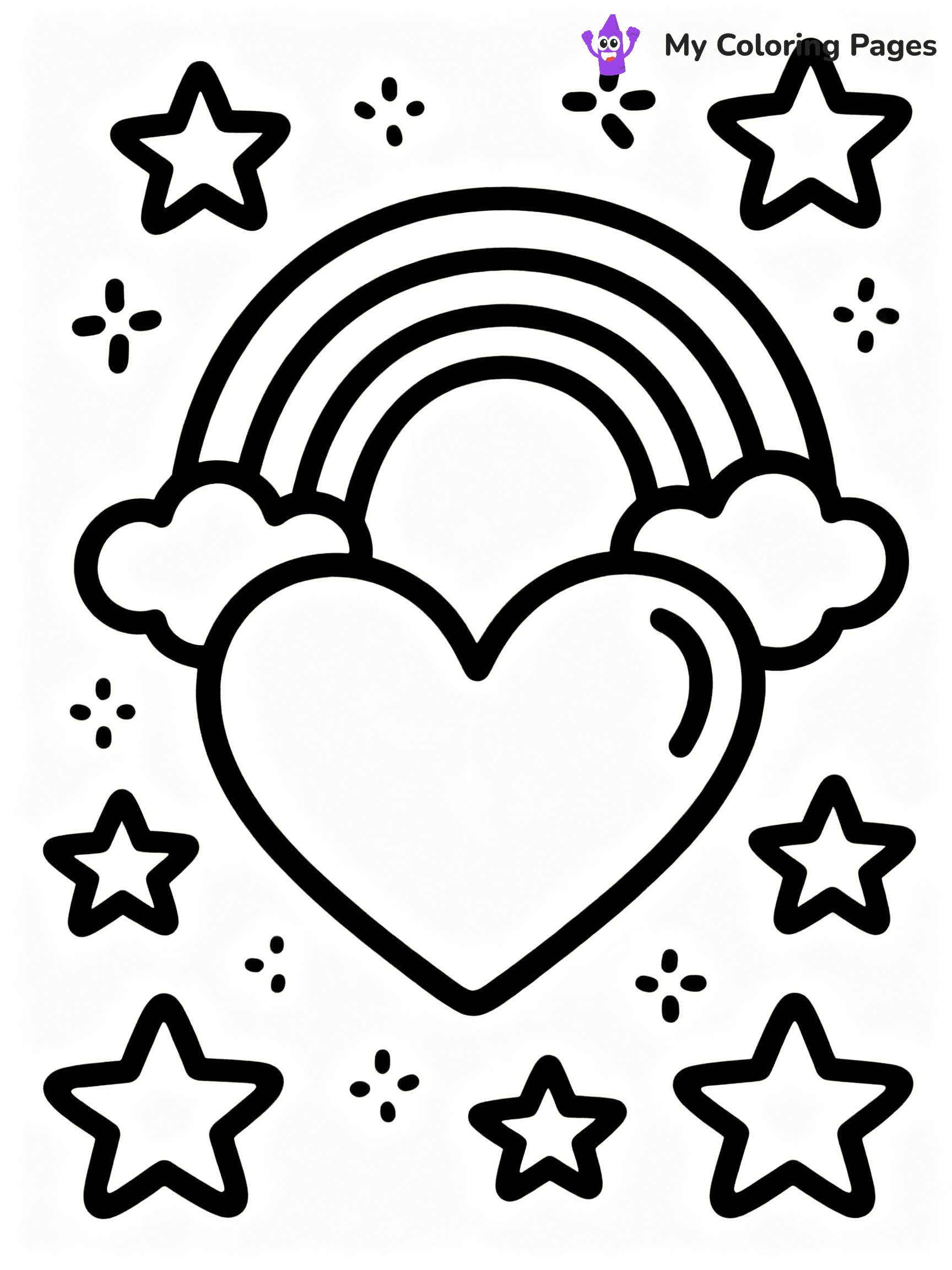 ⚠️ CRITICAL REQUIREMENT - ABSOLUTE BLACK AND WHITE ONLY ⚠️
This MUST be a BLACK AND WHITE line drawing ONLY. NO COLORS whatsoever.
- ONLY pure black lines (#000000) on pure white background (#FFFFFF)
- ABSOLUTELY NO colors, NO shading, NO gradients, NO grayscale
- If there are ANY colors in the output, the image is REJECTED
- This is a COLORING PAGE - meant to be COLORED IN by children
- The output must be UNCOLORED line art ready for coloring
⚠️ SUBJECT TO DRAW: Heart with a rainbow and stars, cheerful and vibrant, joyful outline style
(REMEMBER: Output must be BLACK AND WHITE line art only, NOT colored!)
# COLORING PAGE: BLACK OUTLINES ONLY - WHITE BACKGROUND MANDATORY
Create a **coloring book page** using EXACTLY two values: black lines, white space.
## NON-NEGOTIABLE BINARY RULES
- **ONLY #000000 (black) and #FFFFFF (white)** - NO other values exist
- **EVERY PIXEL = BLACK OR WHITE** - no gray/shading/antialiasing
- **WHITE BACKGROUND MANDATORY** - entire canvas stays white
- **ALL SHAPES HOLLOW** - everything is empty outlines waiting to be colored
- **FORBIDDEN:** fills, shading, gradients, patterns, textures, colors
- **NO SOLID REGIONS** - if it's not a thin line, it's wrong
## Universal Line Standards
- Black outlines ONLY - thin, uniform weight
- Every shape completely empty inside
- Closed contours suitable for coloring
- Simple flat illustration - zero depth/3D/realism
- **Style:** Whimsical Doodle Art Alley - rounded, friendly outlines (unless specified)
## Everything = Outline Only
- Characters/animals: hollow shapes
- Objects/clothing: empty contours
- Backgrounds/scenery: line work only
- Natural elements: outlined forms
- Dark/night areas: don't exist (use outlined symbols)
- Textures/patterns: convert to simple lines
## The Test
Can a child color EVERY white space with crayons? If any area is pre-filled/shaded/gray or colored in, it FAILS. Every shape must be waiting to receive color.
**FINAL OUTPUT**: Binary coloring page. Black lines define shapes. White spaces ready for coloring. Nothing else exists. No exceptions. Print-ready.
⚠️ FINAL REMINDER: Draw the subject "Heart with a rainbow and stars, cheerful and vibrant, joyful outline style" as BLACK AND WHITE line art. Zero colors in output.
