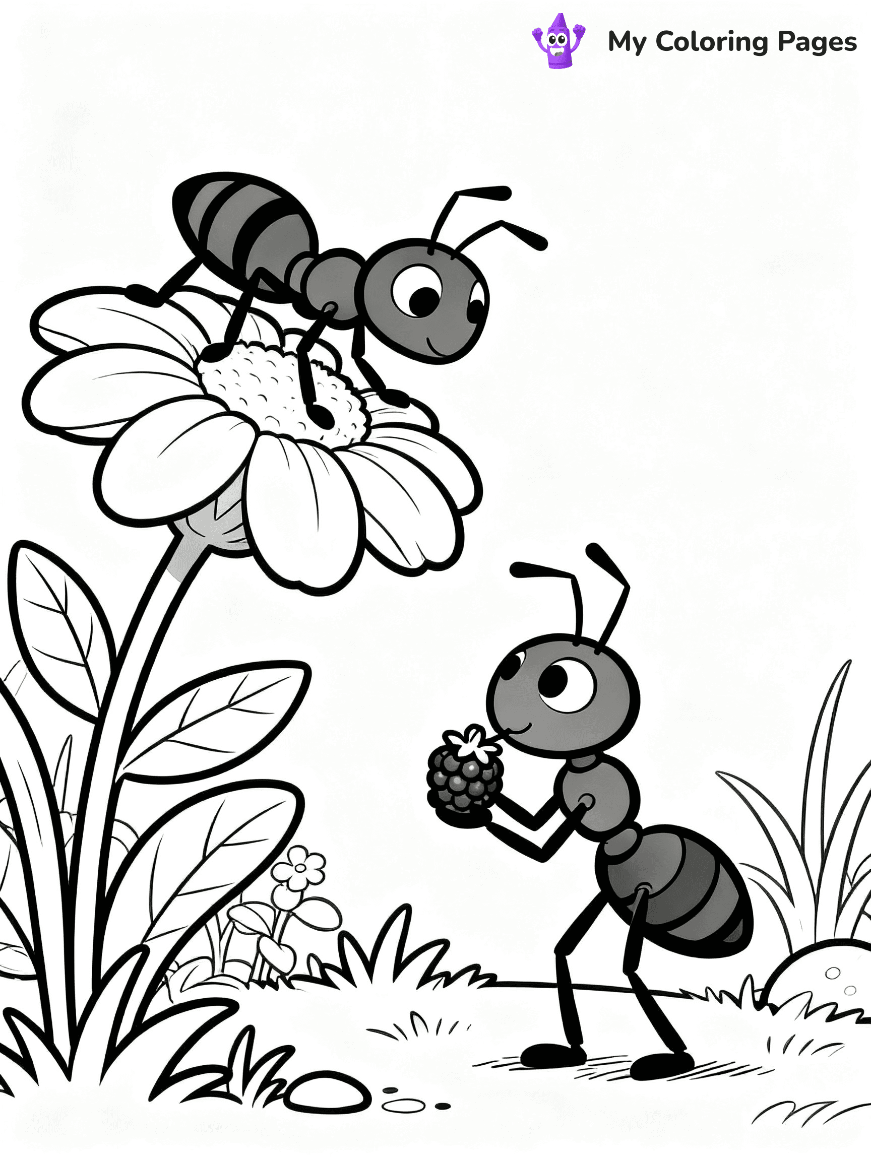 Ants Coloring Pages - 9