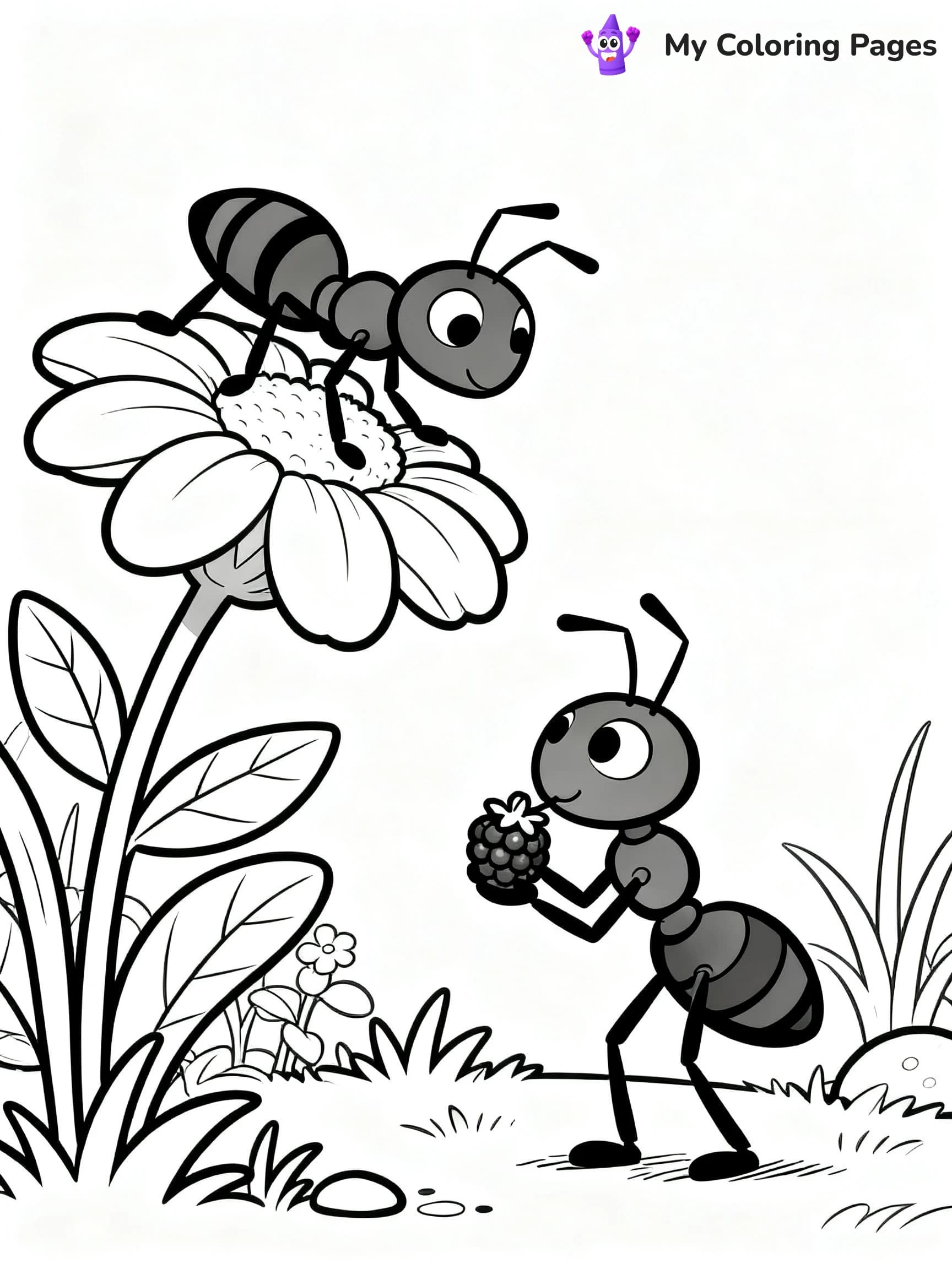 Ants Coloring Pages - 9