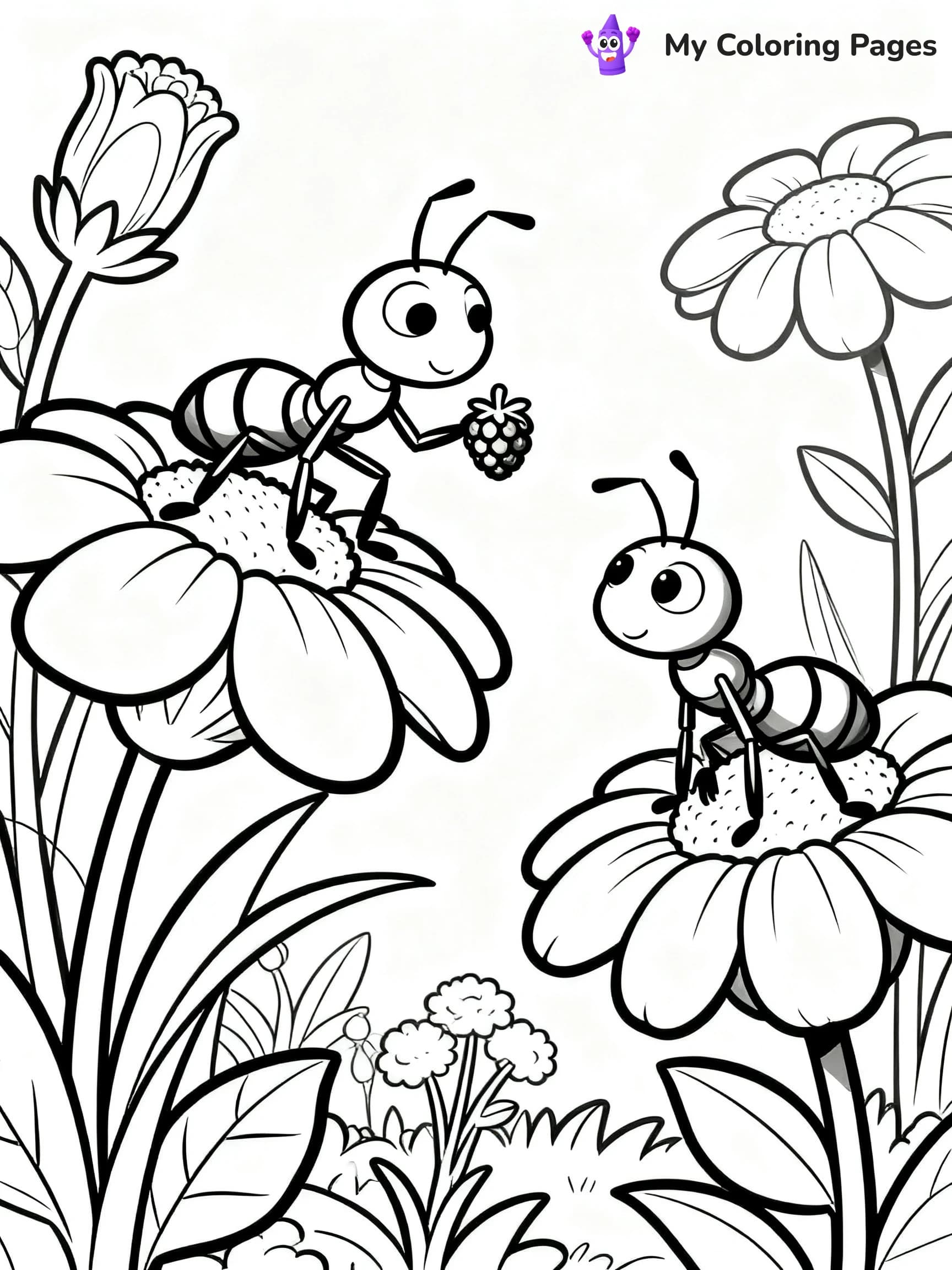 Ants Coloring Pages - 7
